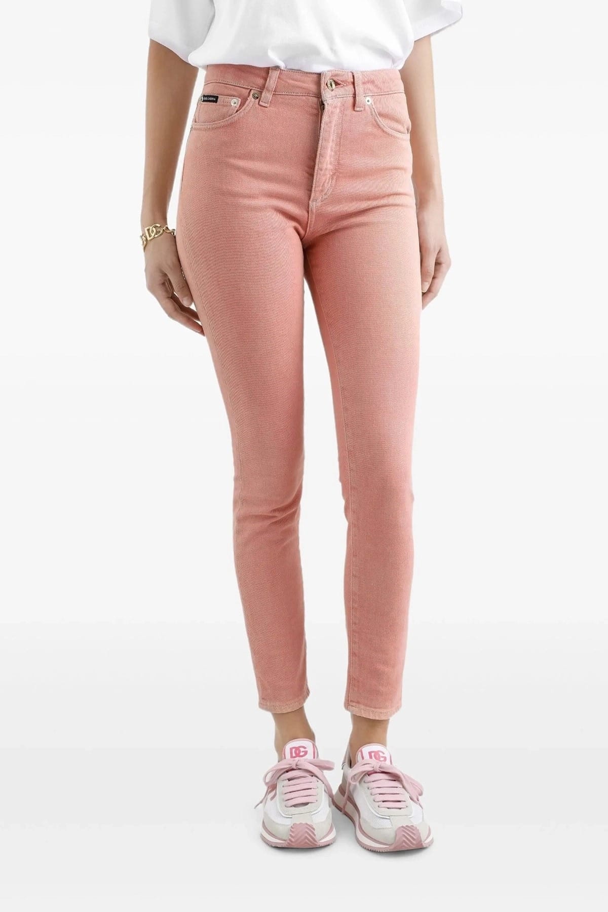 Dolce & Gabbana Pink High Waist Jeans - alternate view