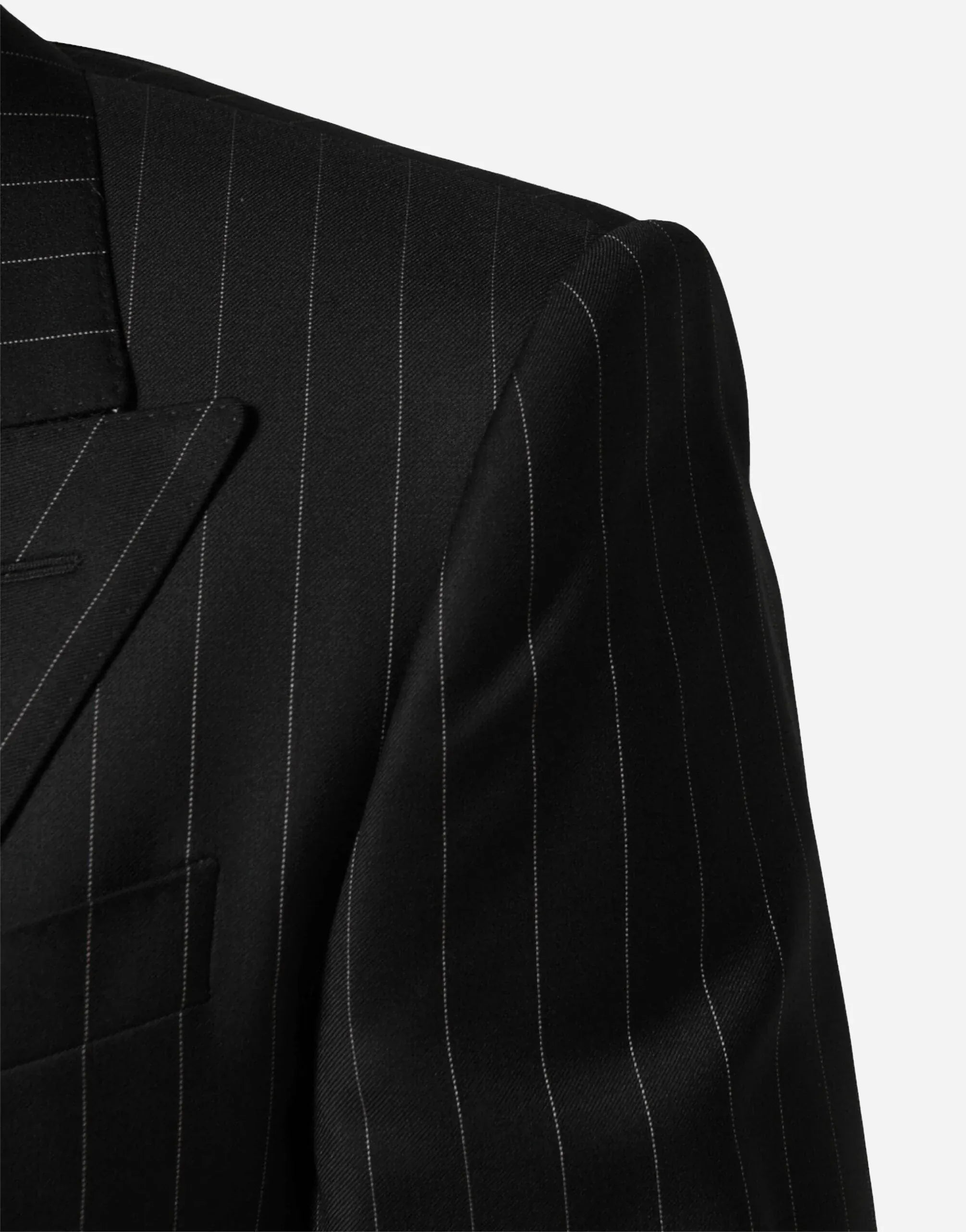 Dolce & Gabbana Pinstripe Double-Breasted Virgin Wool Blazer