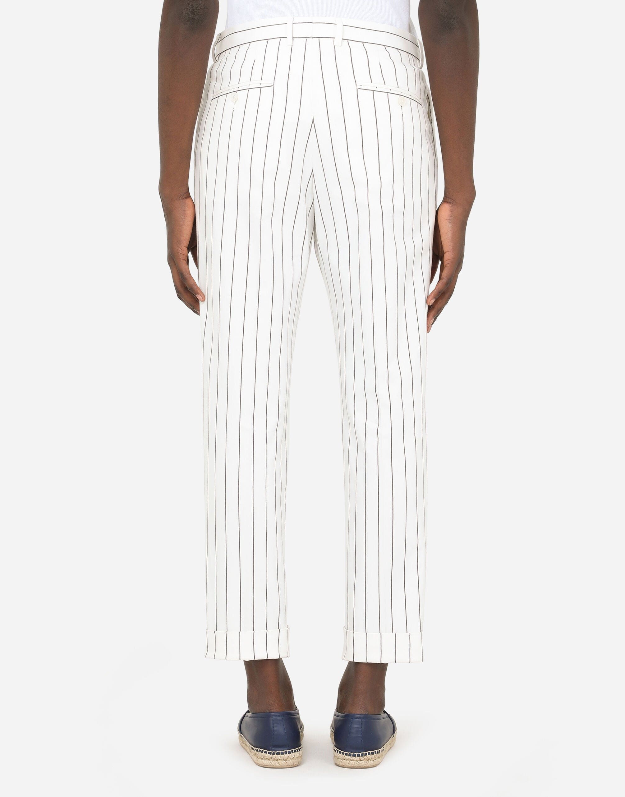 Dolce & Gabbana Pinstripe Stretch Cotton Pants