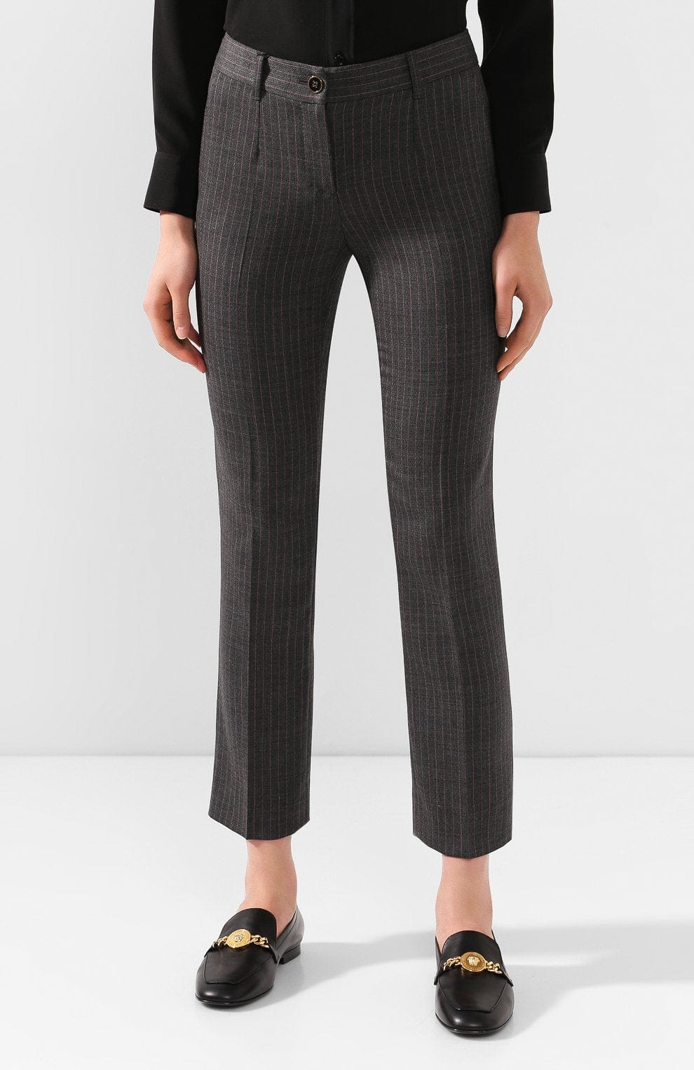 Dolce & Gabbana Pinstripe Wool Cropped Pants