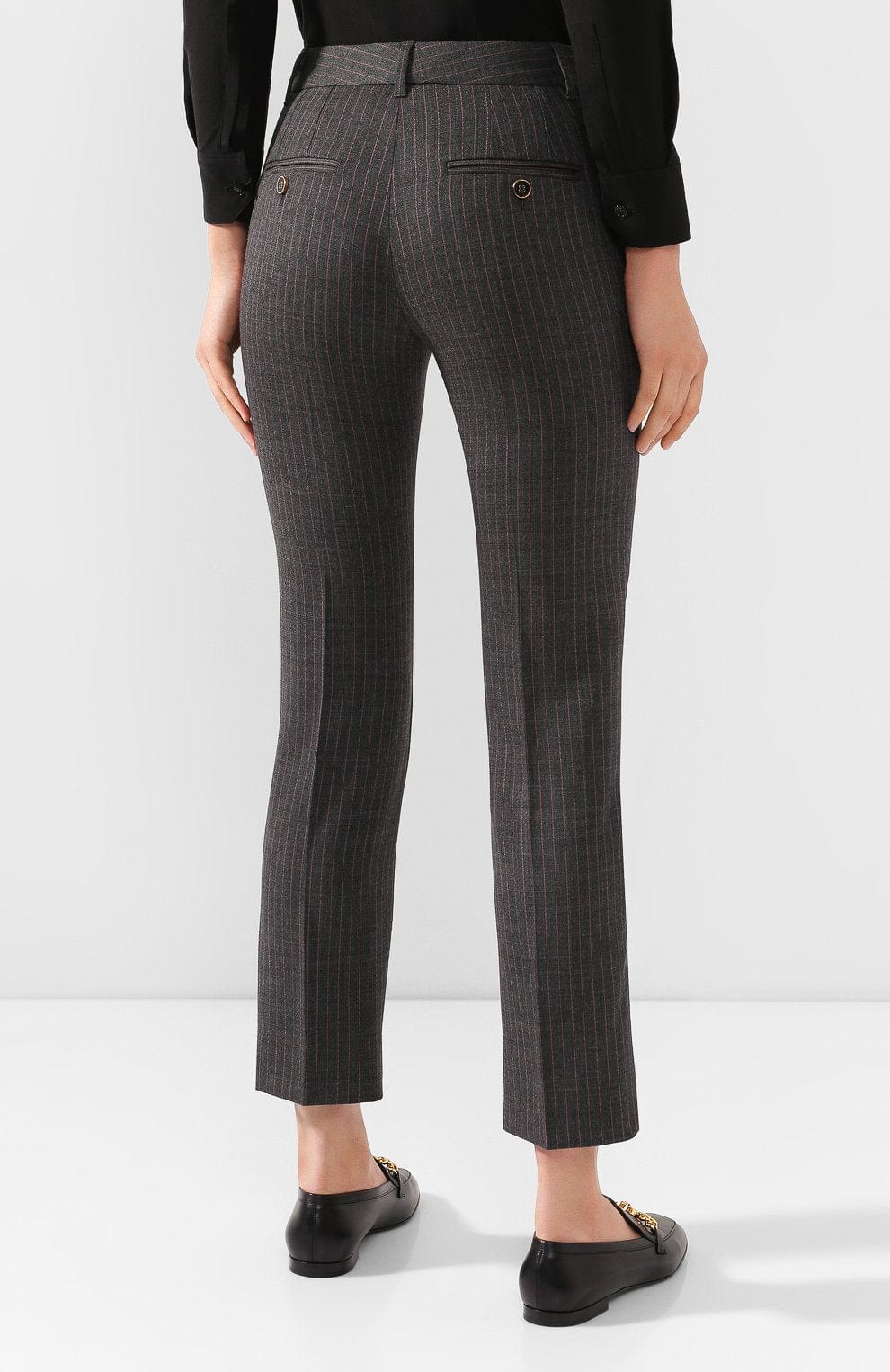 Dolce & Gabbana Pinstripe Wool Cropped Pants