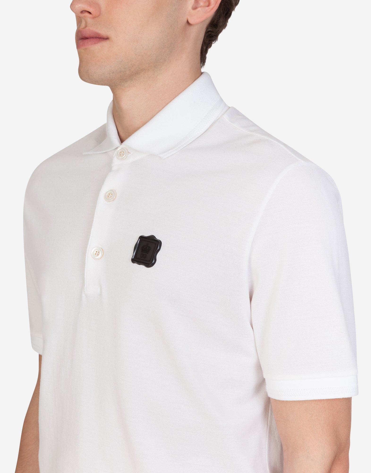Piqué Cotton Polo Shirt With Patch