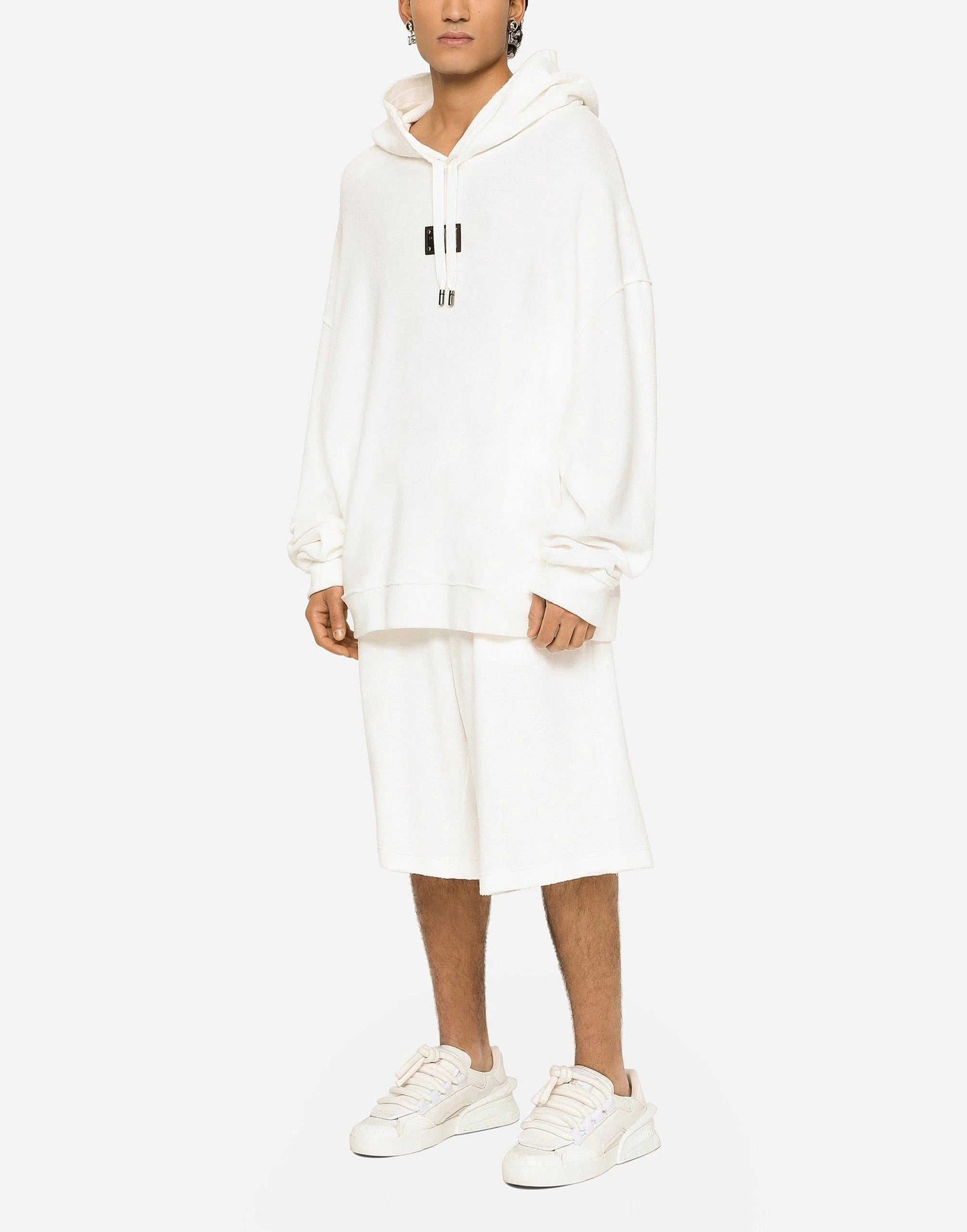 Dolce & Gabbana Plaque-Logo Jersey Terry Jogging Shorts