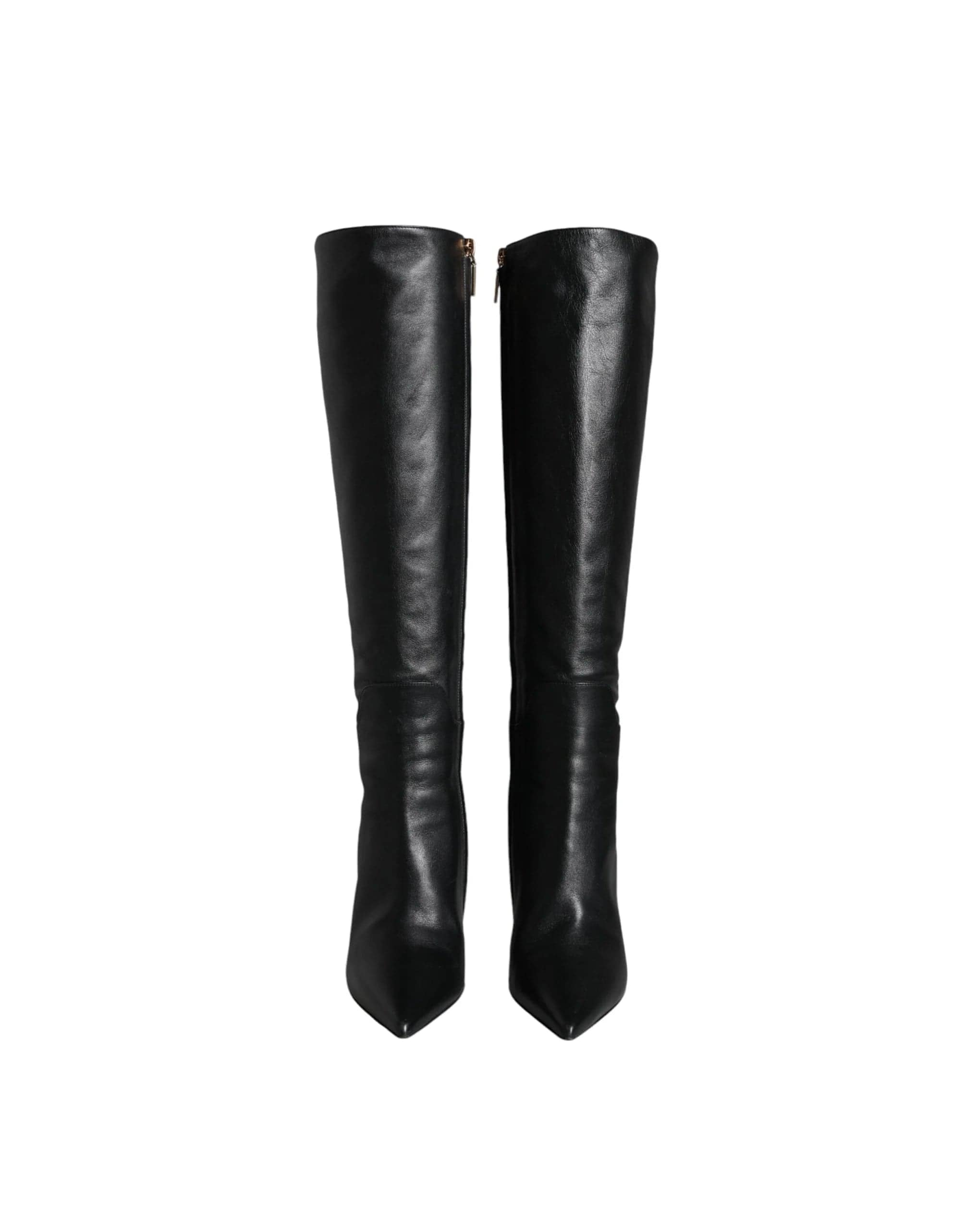 Dolce & Gabbana Plaque Tone Logo Knee High Boots