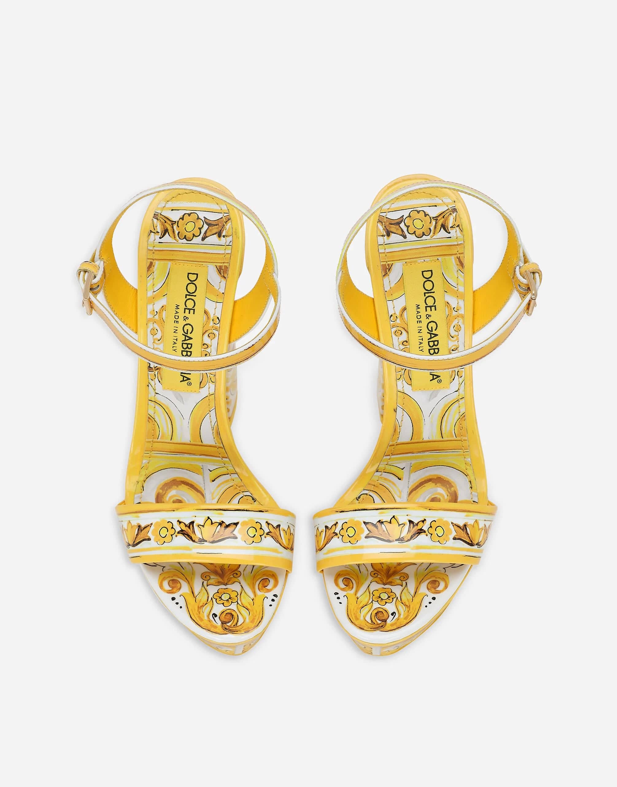 Dolce & Gabbana Platform Sandals With Majolica Print