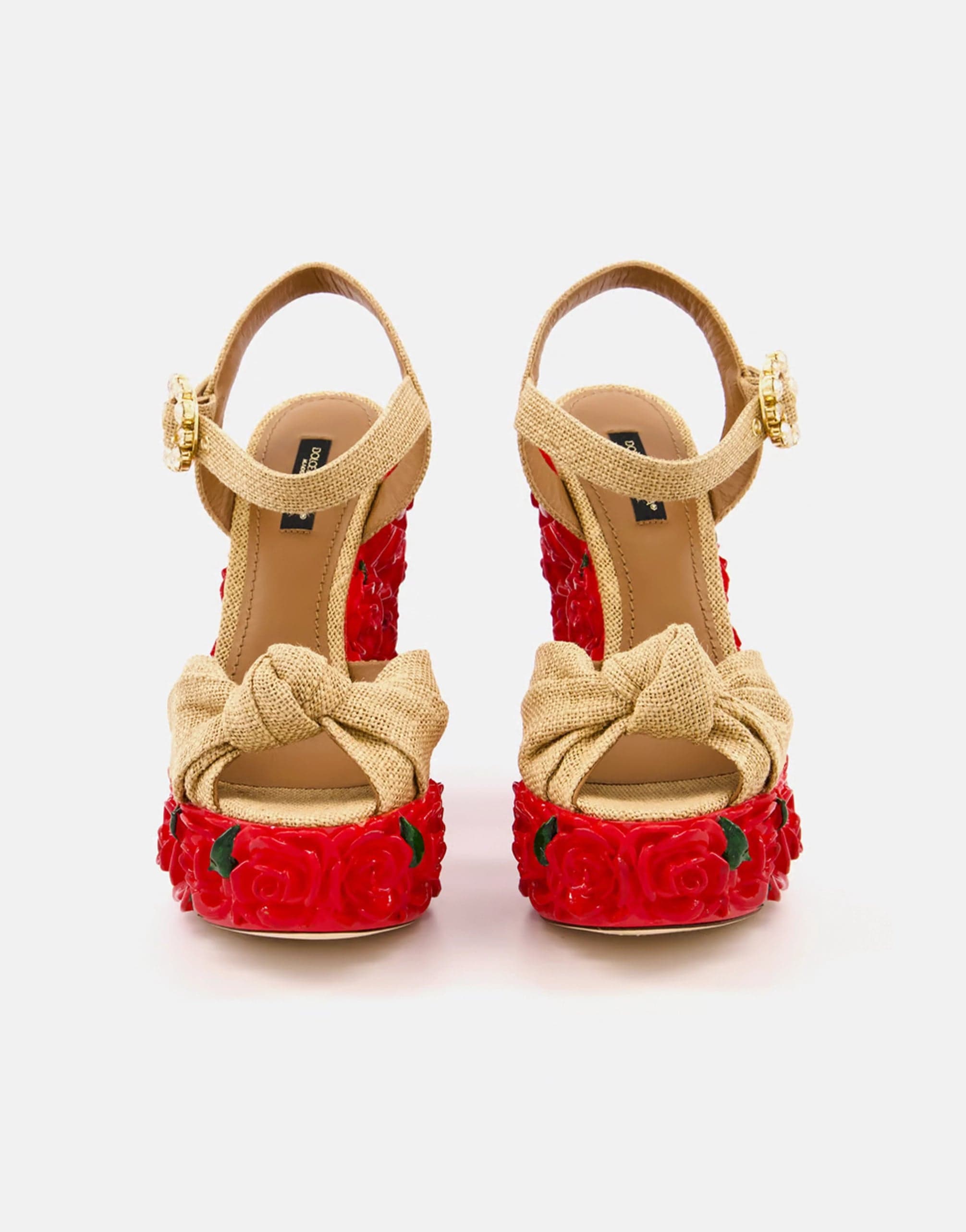 Dolce & Gabbana Platforms With Rose And Crystal Embellishments