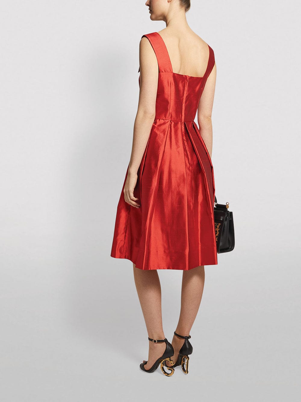 Dolce & Gabbana Pleated A-Line Silk Dress