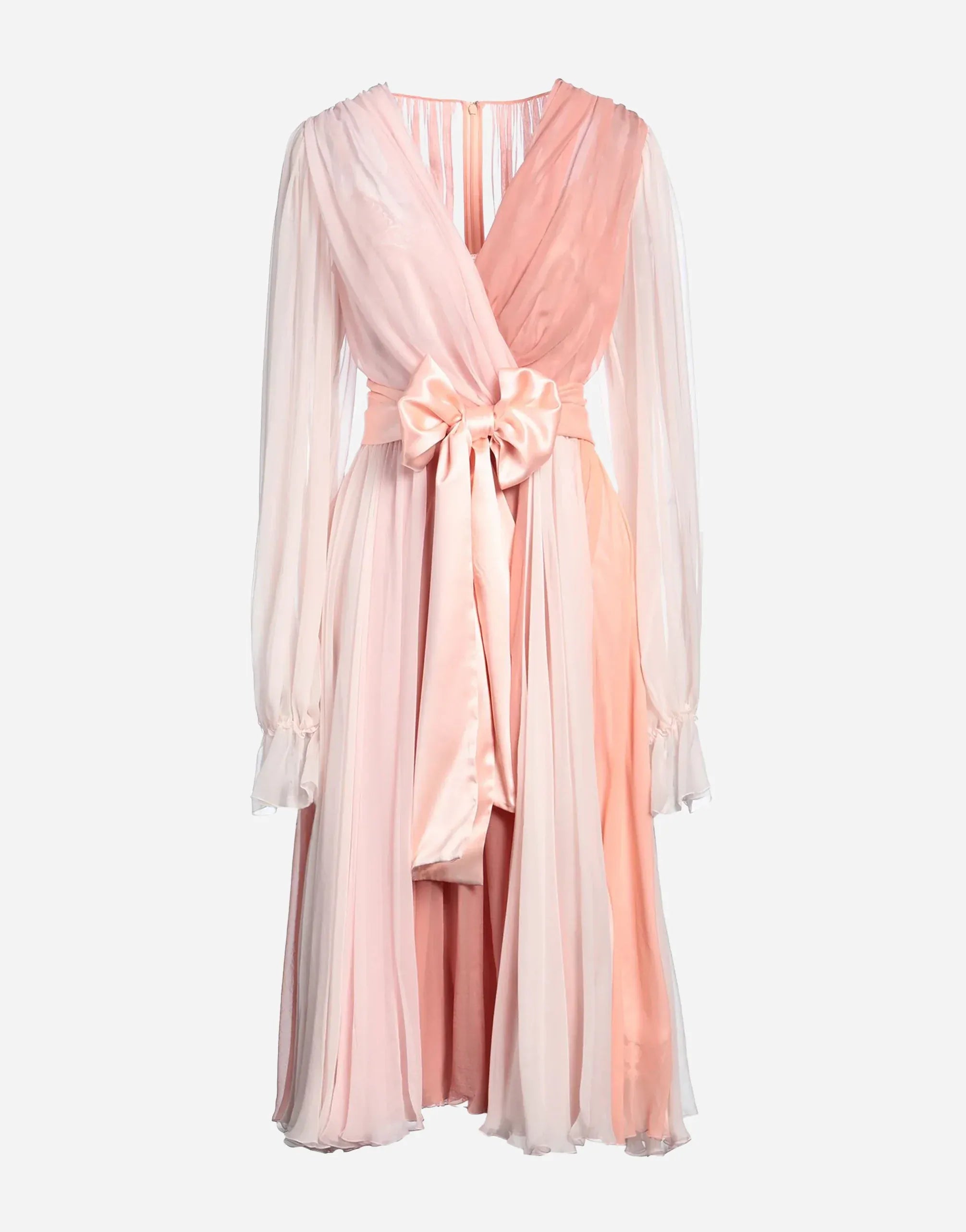 Dolce & Gabbana Pleated Silk Midi Dress