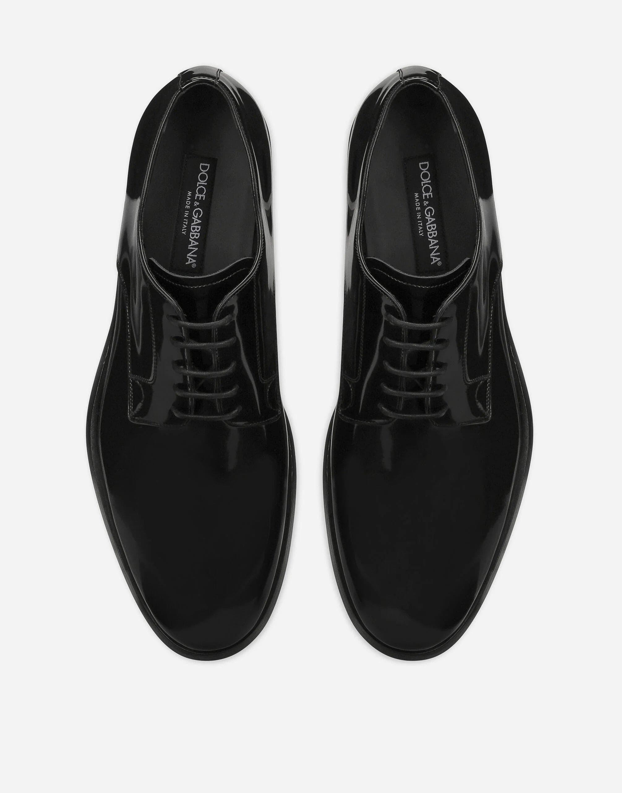 Dolce & Gabbana Polished Calfskin Derby Shoes