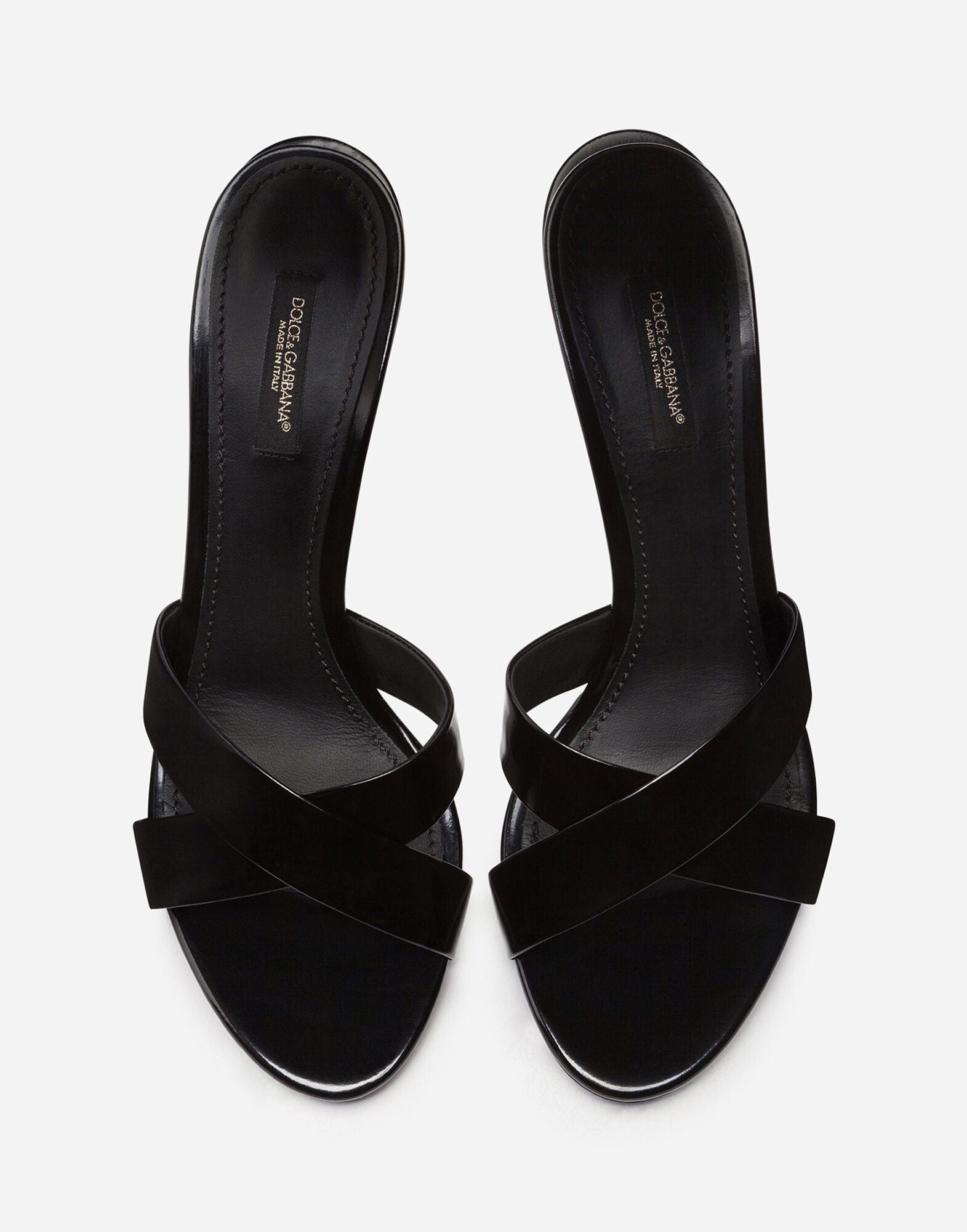 Dolce & Gabbana Polished Calfskin Mules