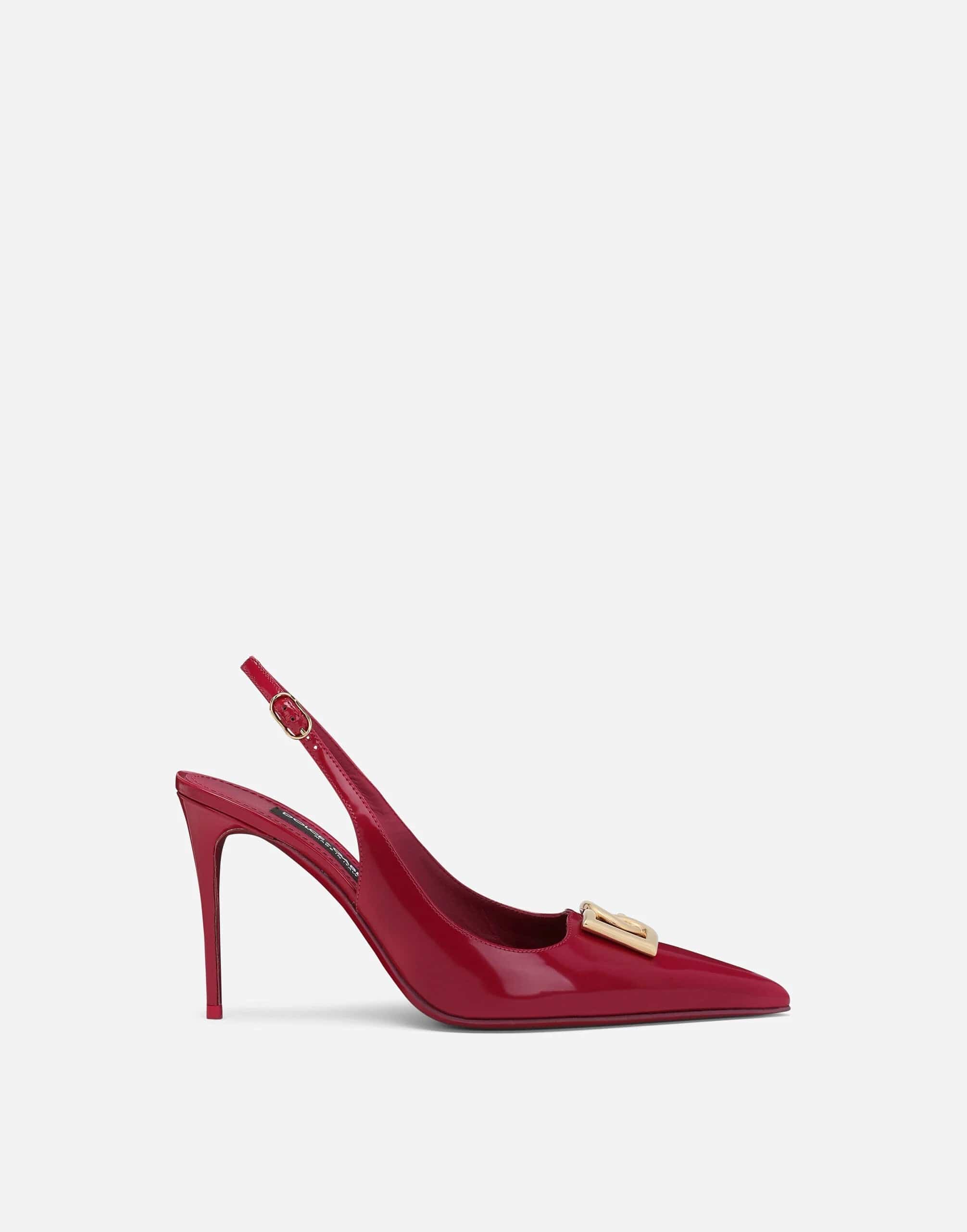 Dolce&Gabbana Cruise Polished Calfskin Slingbacks