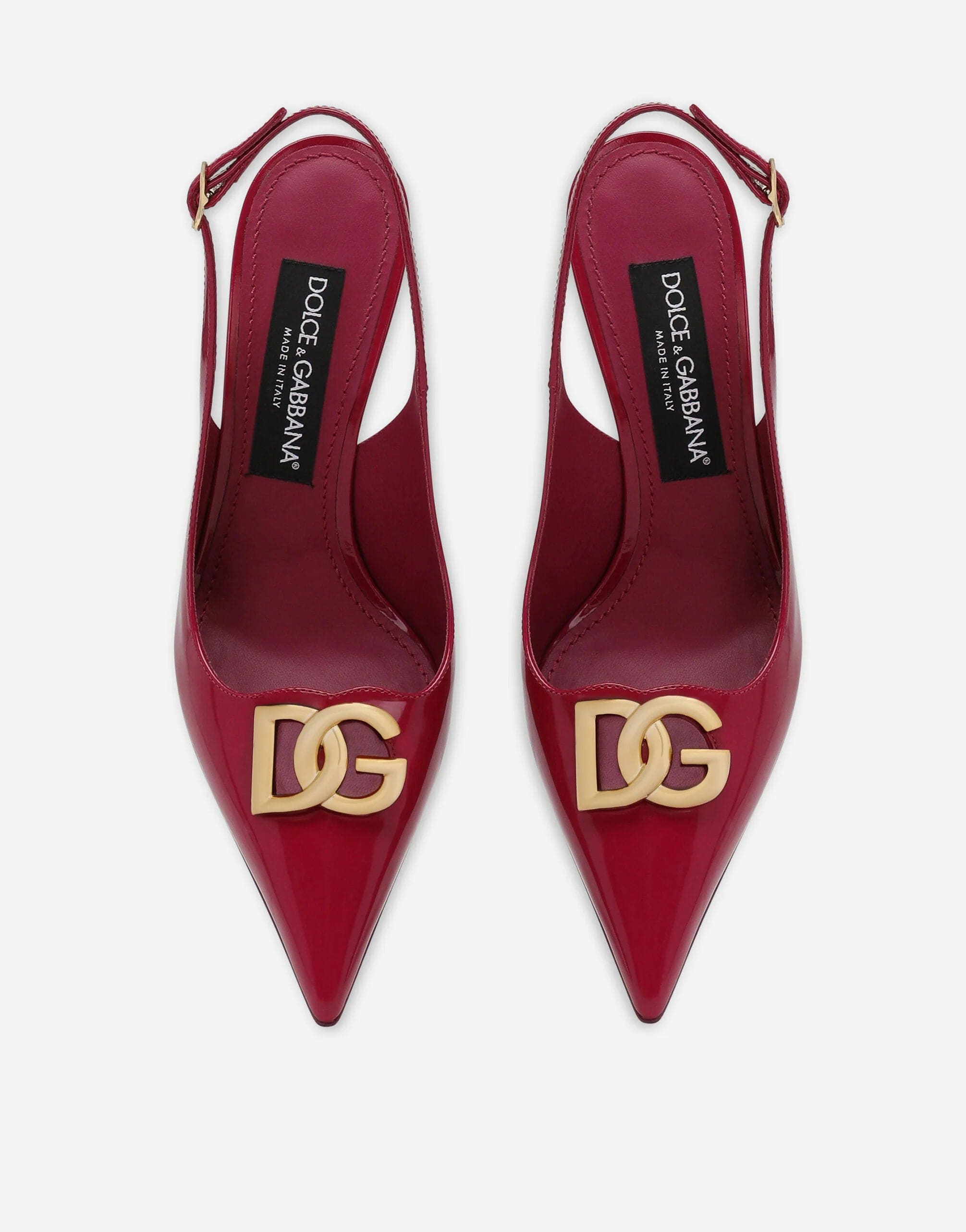 Dolce&Gabbana Cruise Polished Calfskin Slingbacks