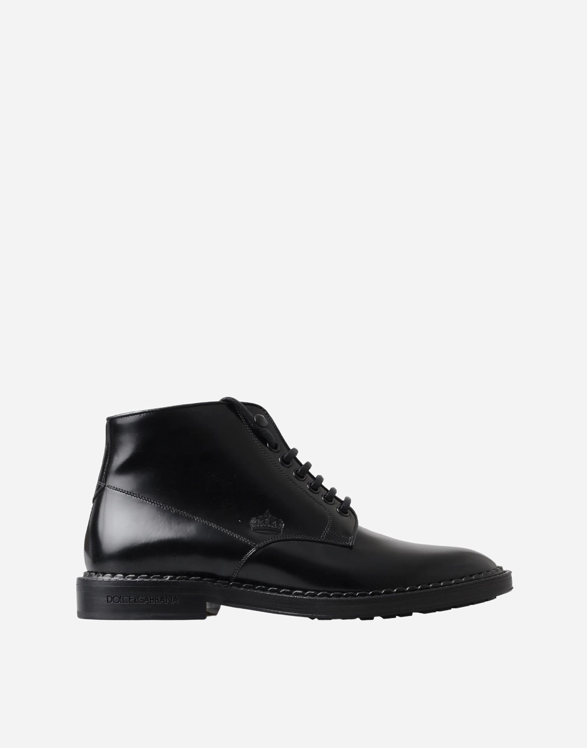 Dolce & Gabbana Polished Leather Ankle Boots