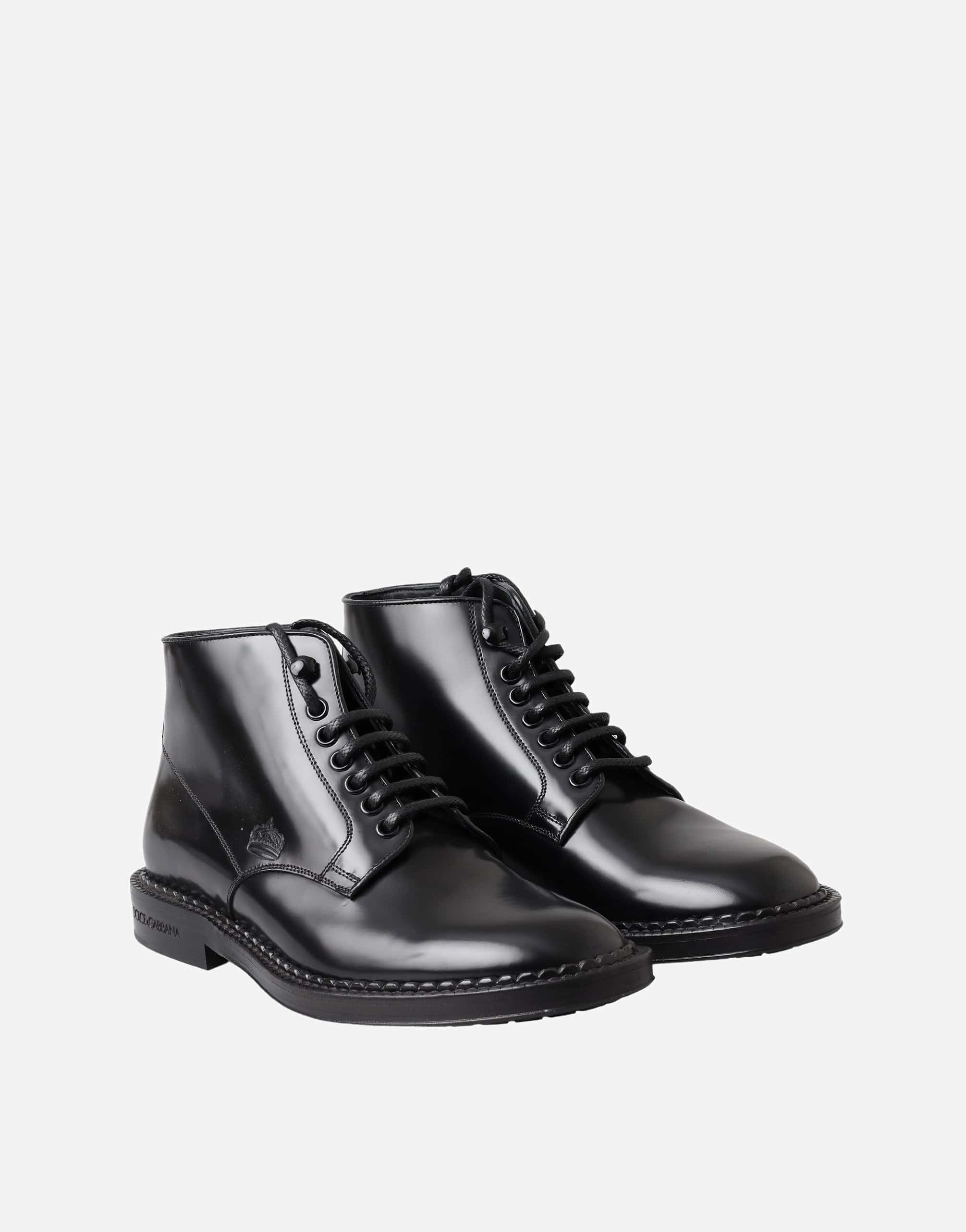 Dolce & Gabbana Polished Leather Ankle Boots