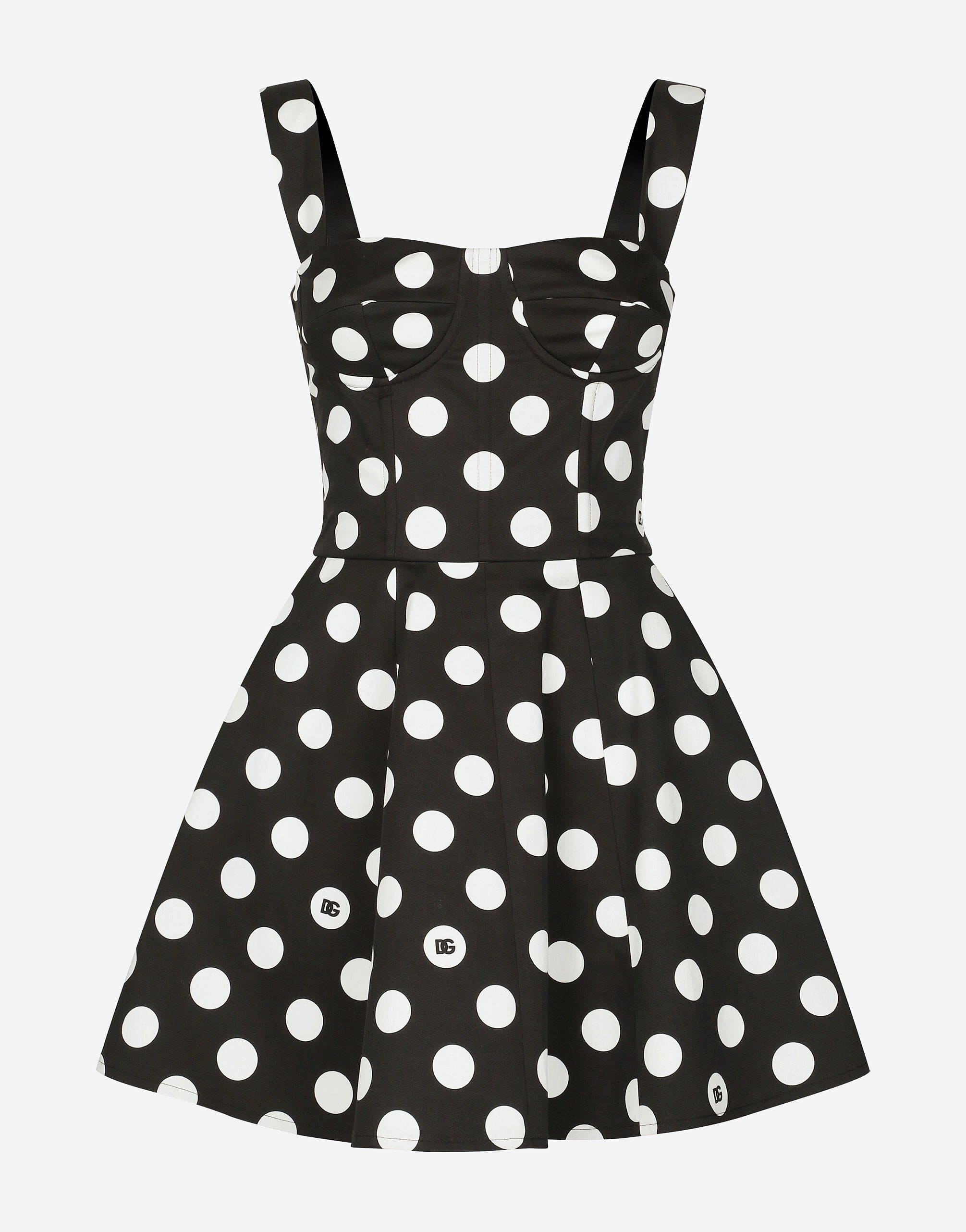 Dolce & Gabbana Polka-Dot Corset Minidress