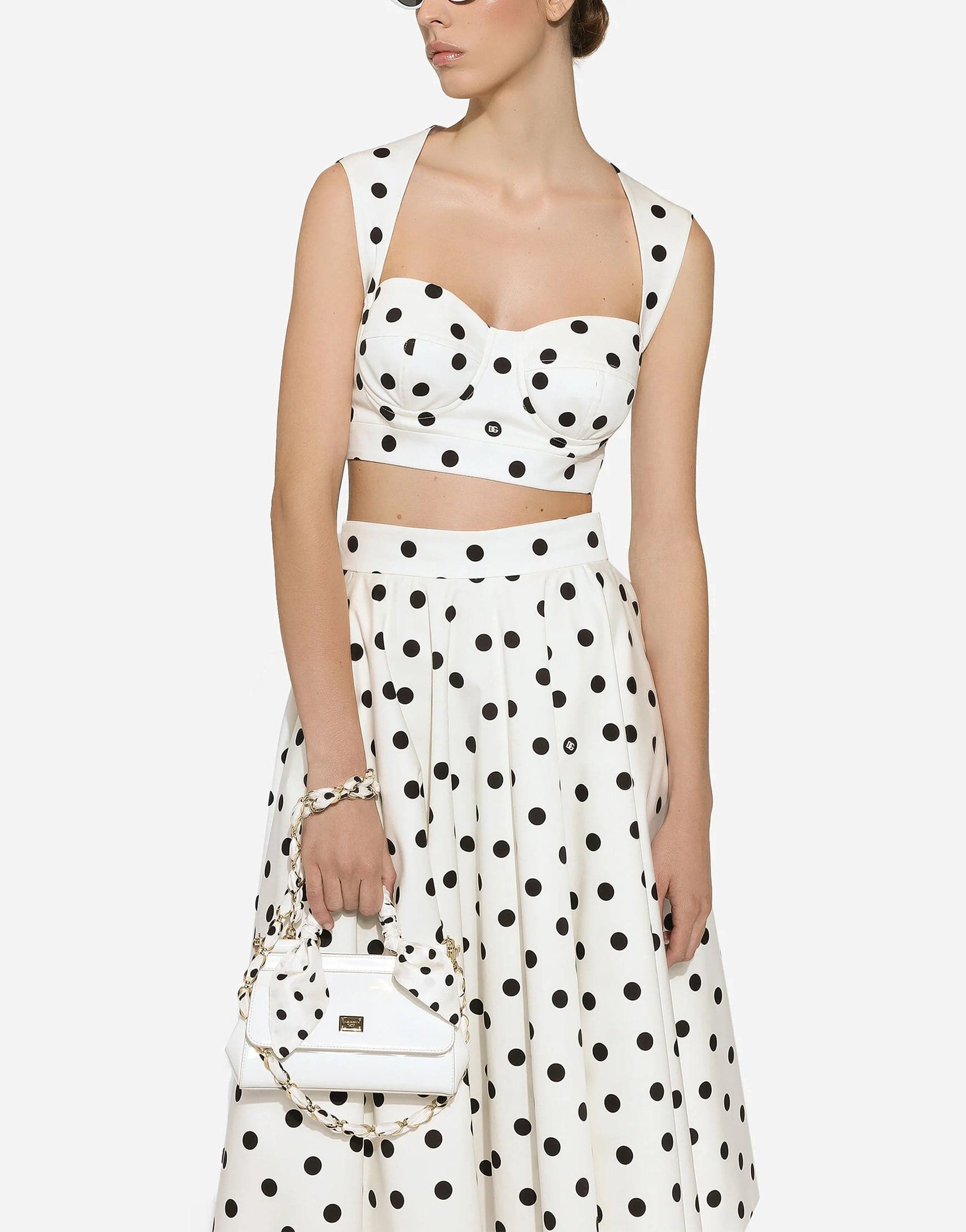 Dolce & Gabbana Polka-Dot Corset Top