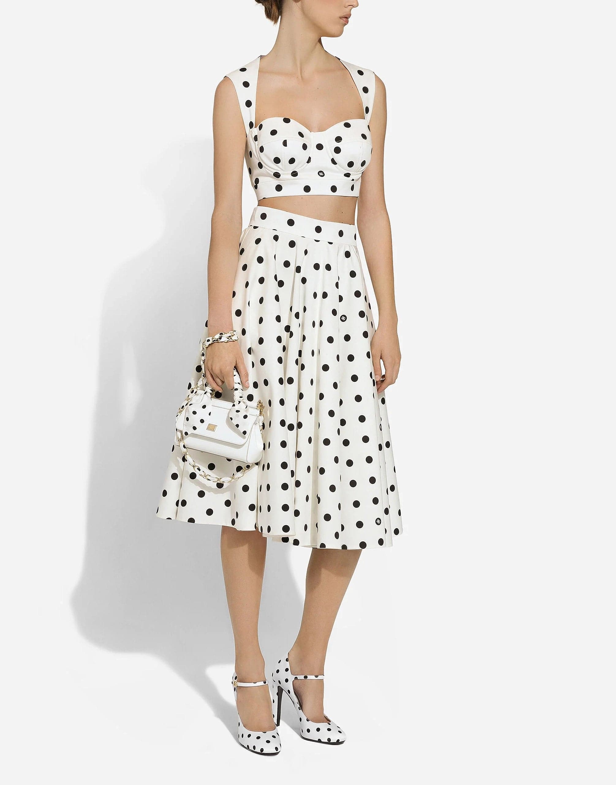 Dolce & Gabbana Polka-Dot Corset Top