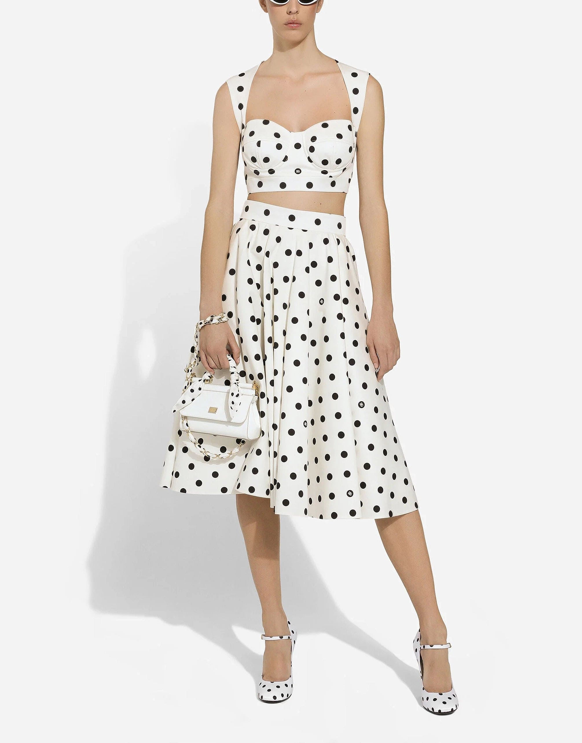 Dolce & Gabbana Polka-Dot Corset Top