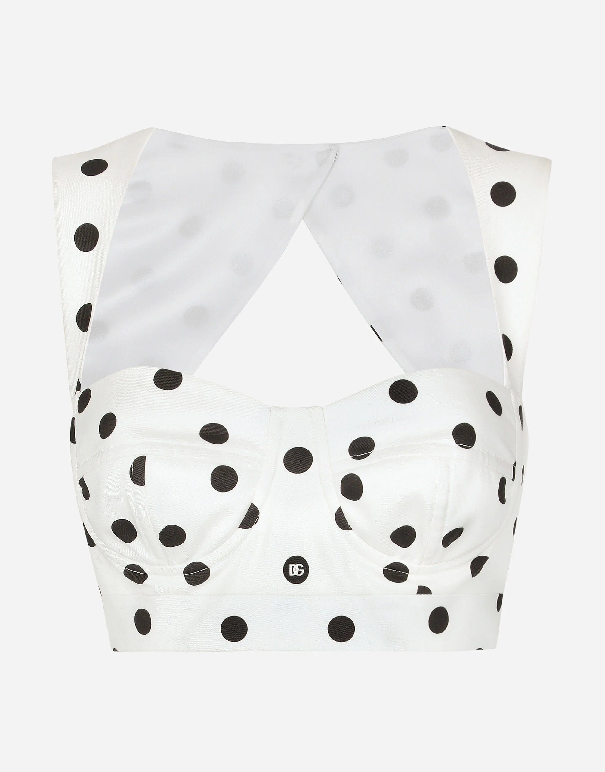 Dolce & Gabbana Polka-Dot Corset Top