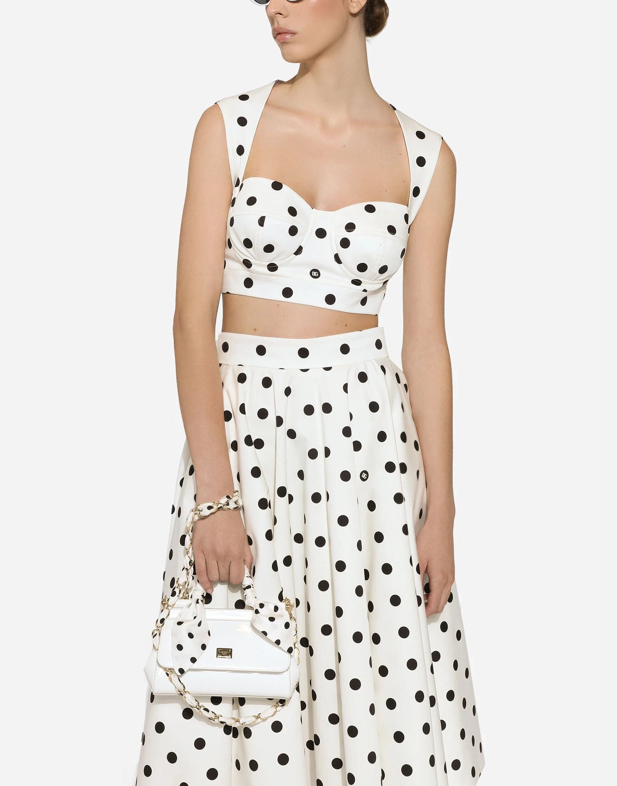 Dolce & Gabbana Polka-Dot Midi Skirt