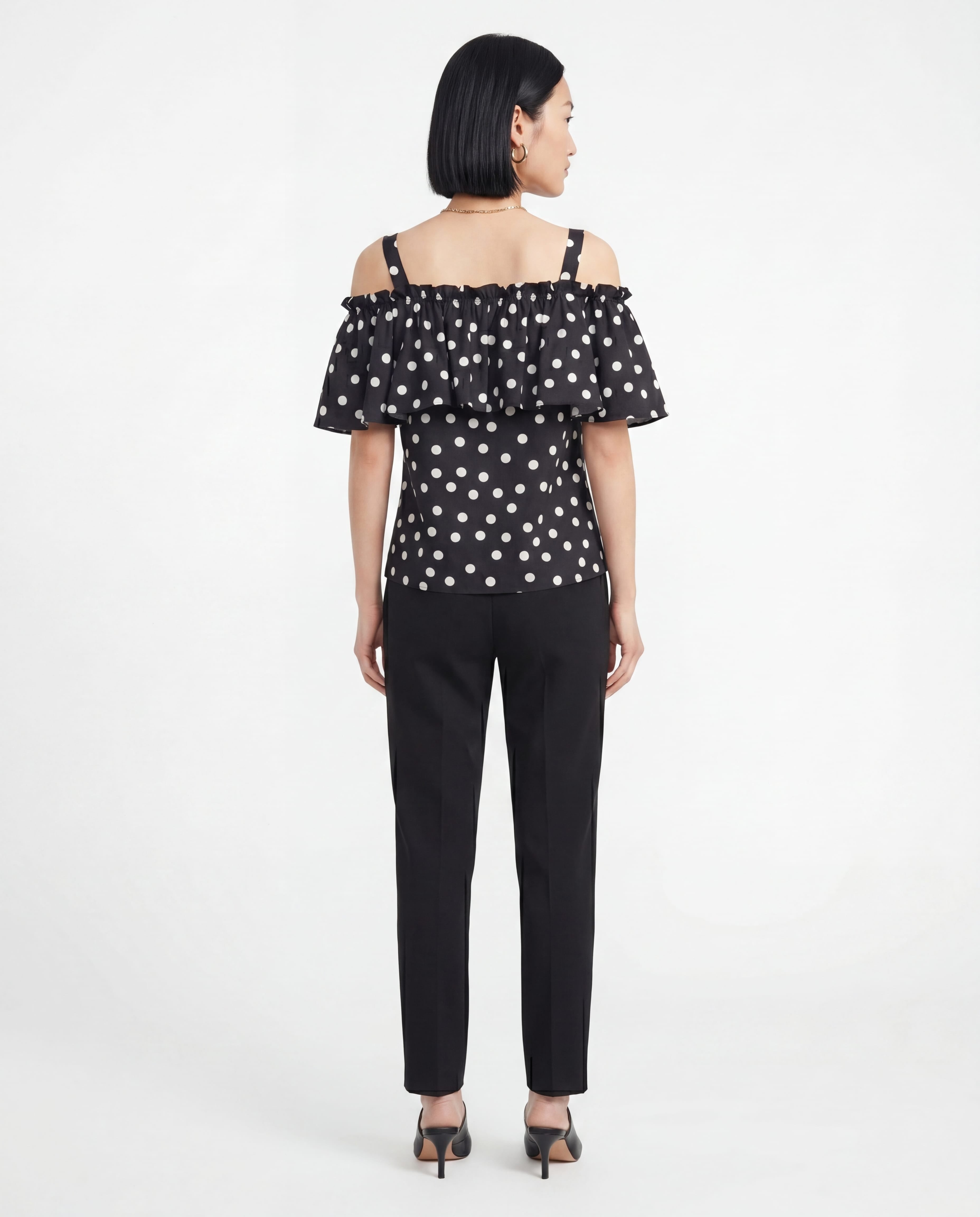 Dolce & Gabbana Polka Dot Off-Shoulder Top