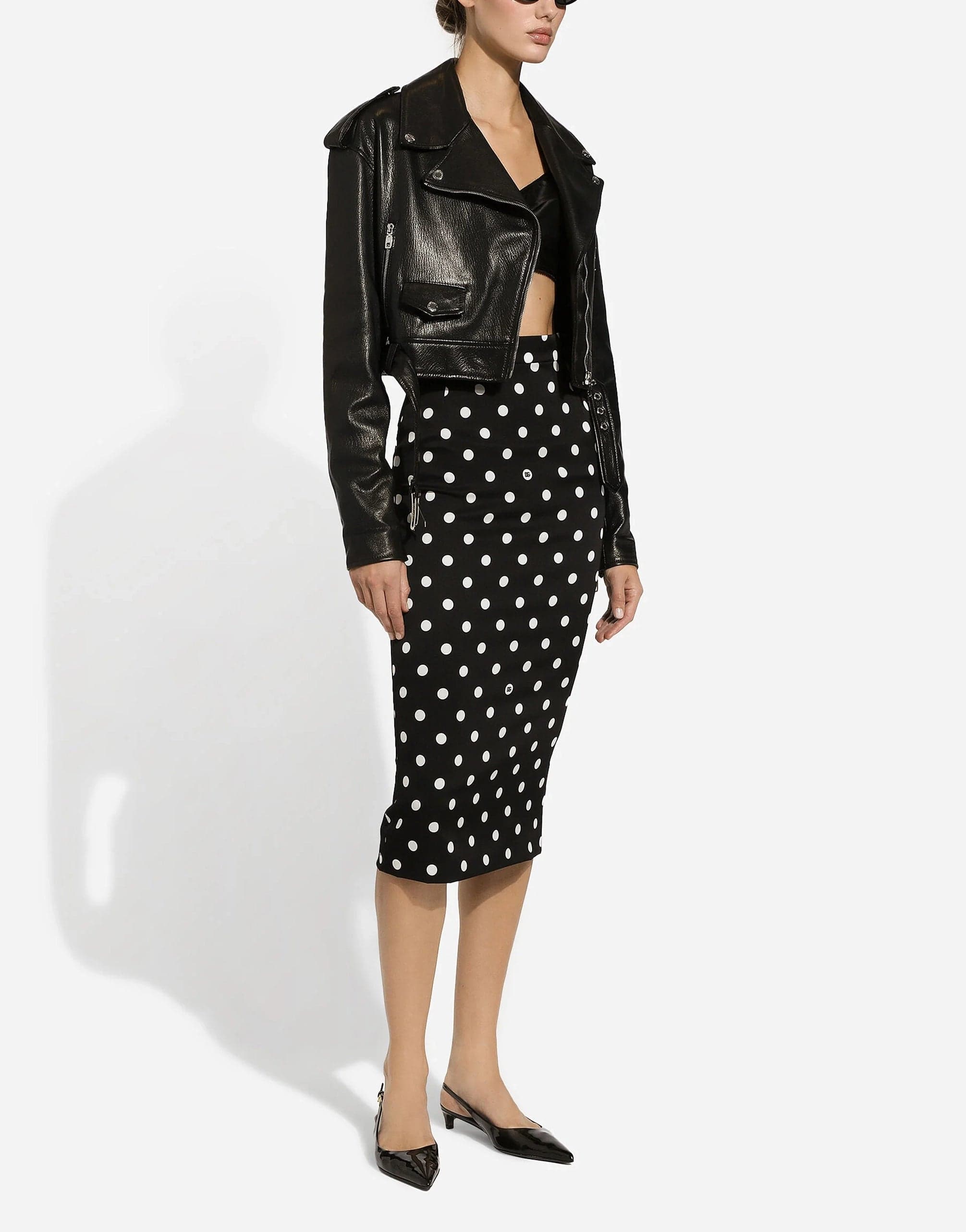 Dolce & Gabbana Polka-Dot Pencil Skirt