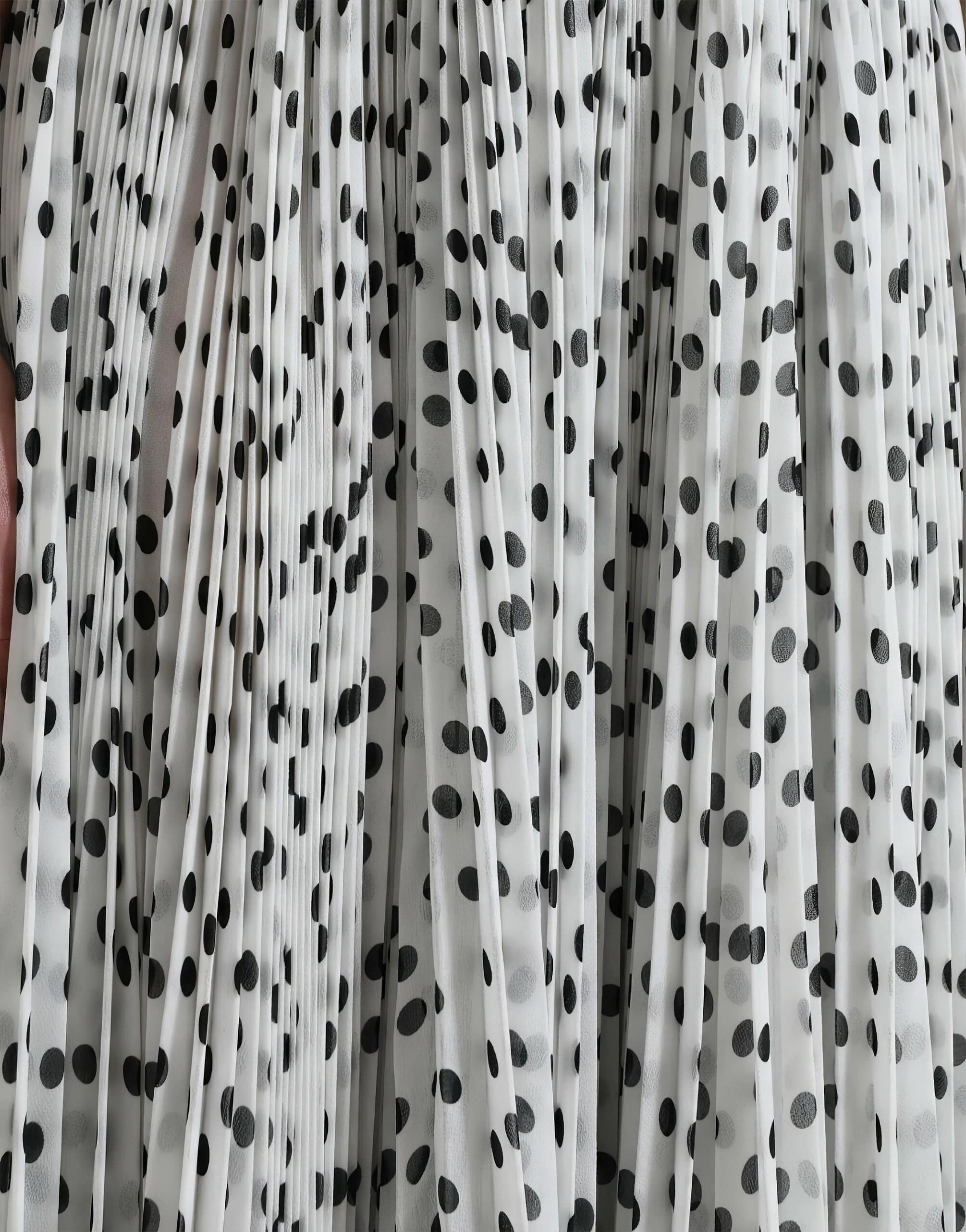 Polka Dot Pleated Maxi Dress