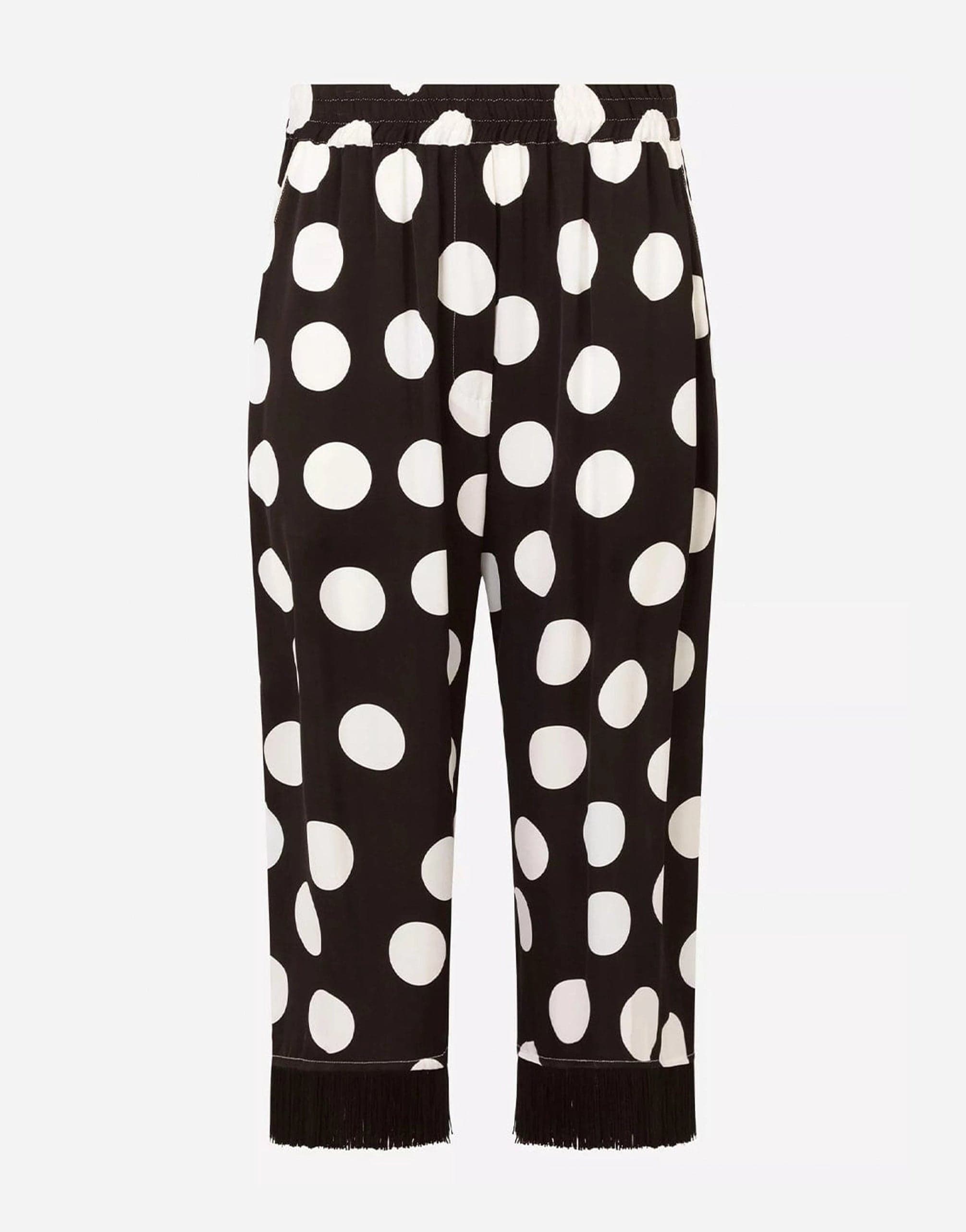 Dolce & Gabbana Polka-Dot Print Charmeuse Pants