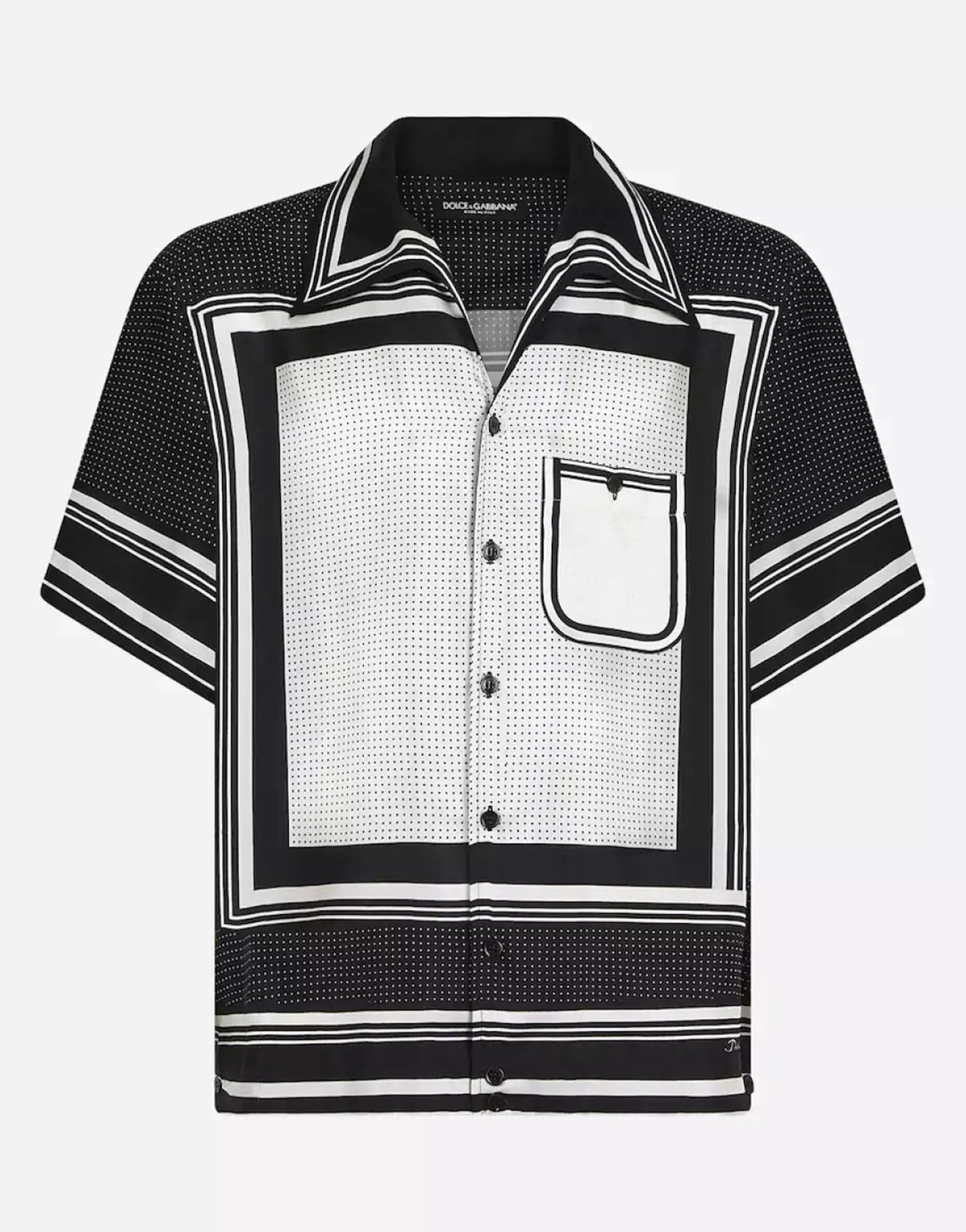 Dolce & Gabbana Polka-Dot Print Silk Hawaii Shirt