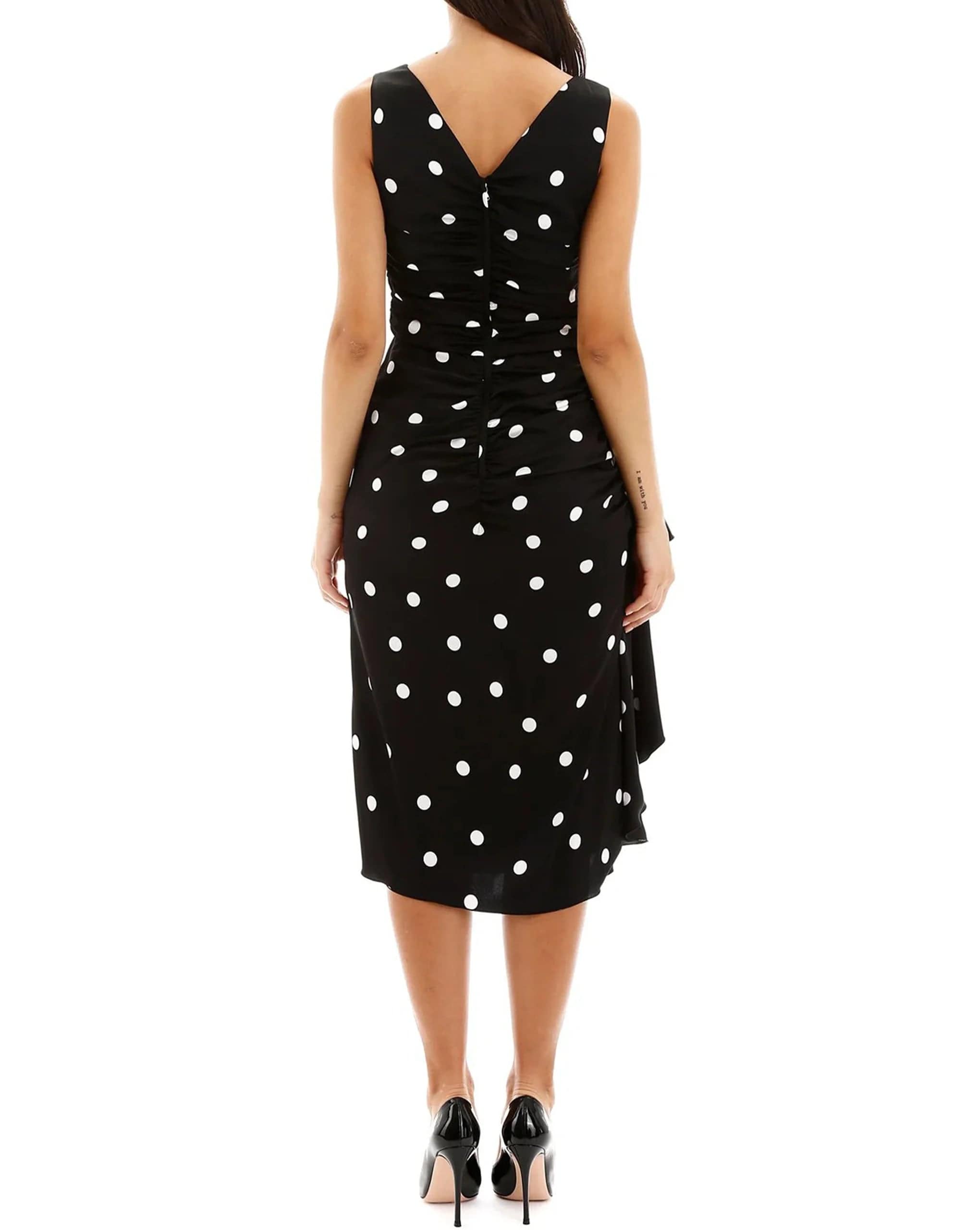 Dolce & Gabbana Polka-Dot Ruched Dress