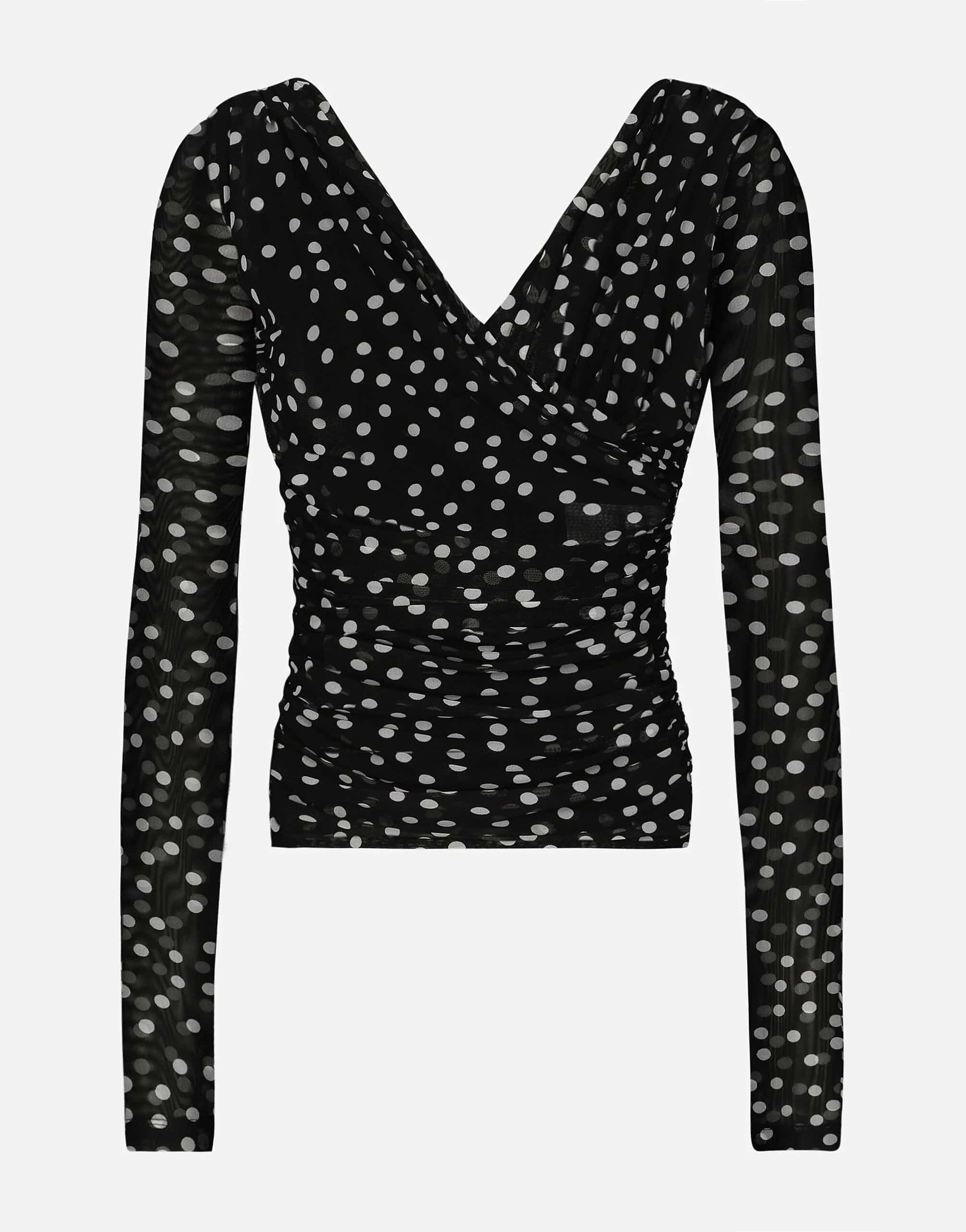 Dolce & Gabbana Polka-Dot Tulle Top