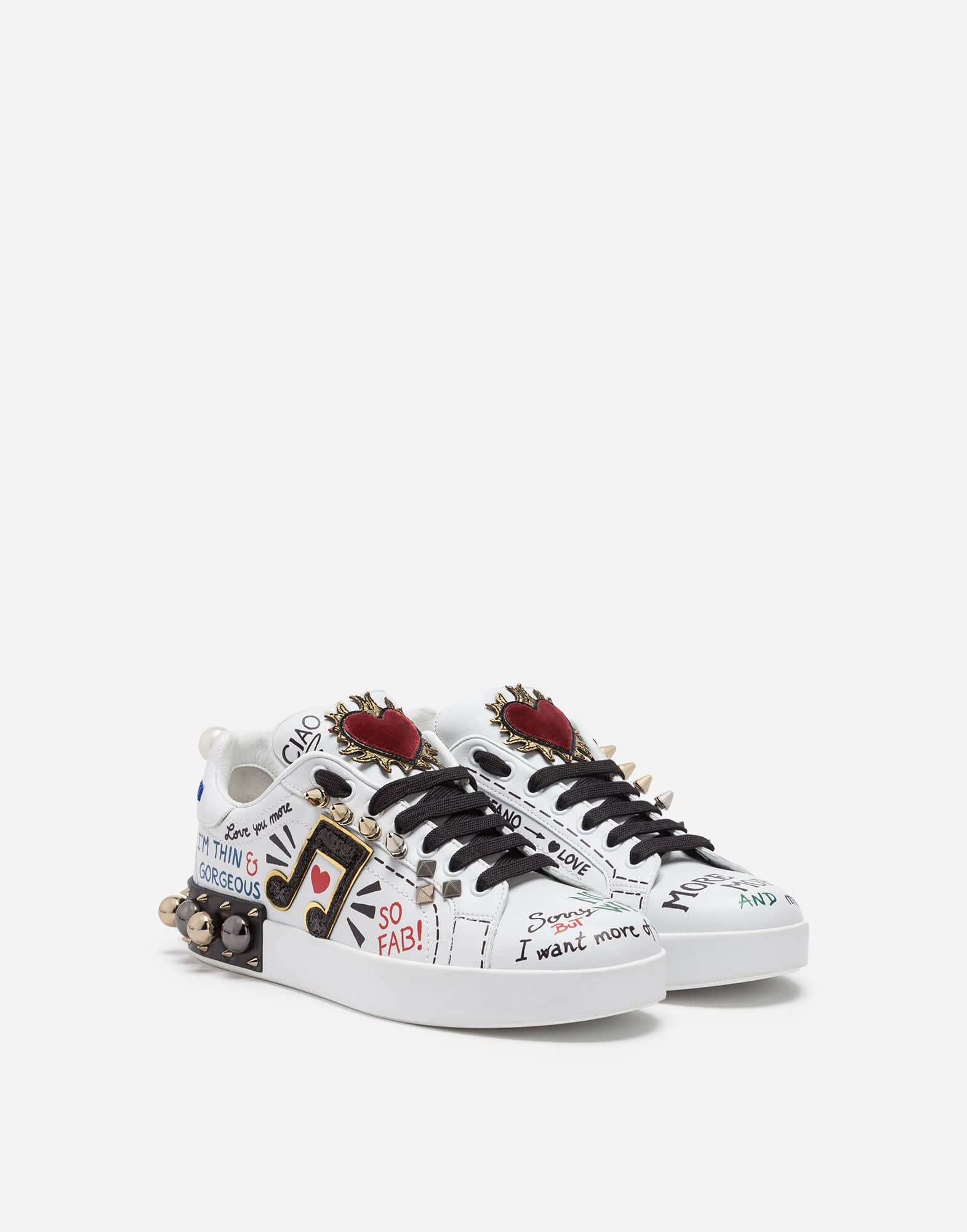 Dolce & Gabbana Portofino Appliqué Sneakers