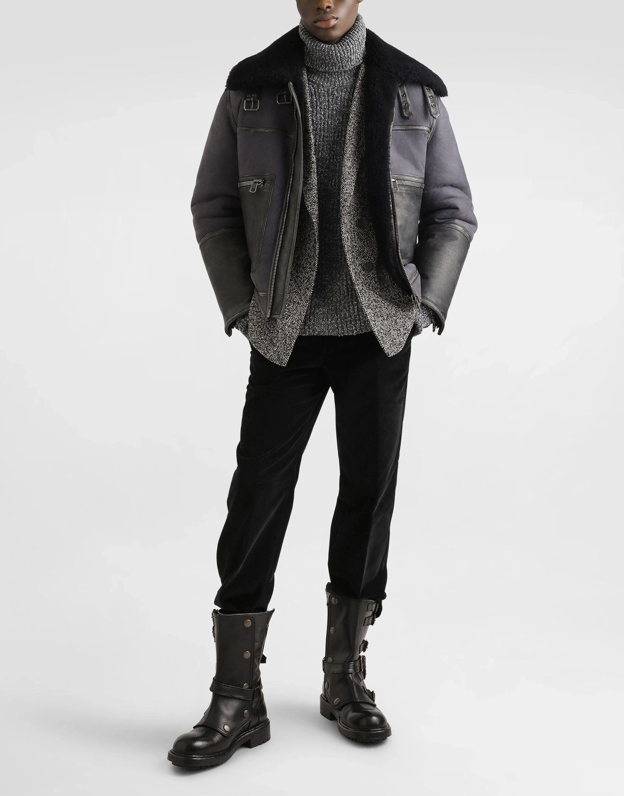 Dolce & Gabbana Portofino Chevron Double-Breasted Jacket