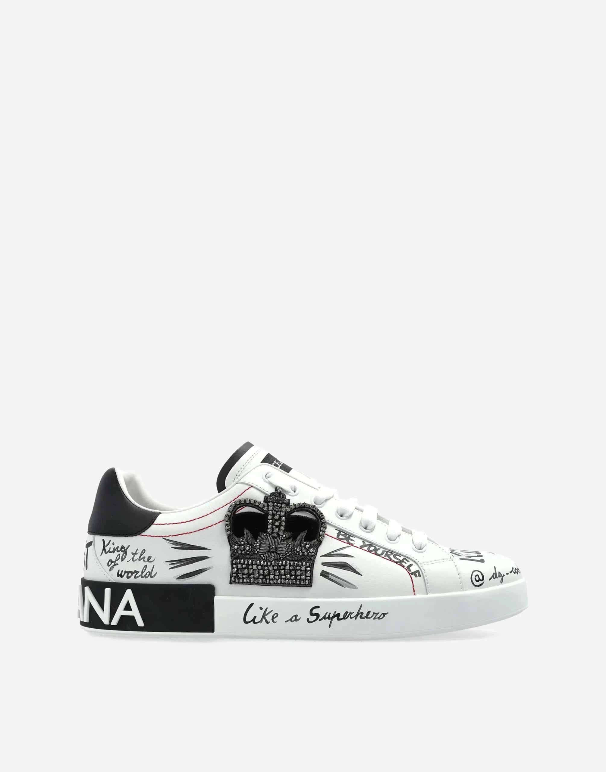 Dolce & Gabbana Portofino Crown-Patch Sneakers | Sendegaro Dolce & Gabbana Portofino Crown-Patch Sneakers | Sendegaro