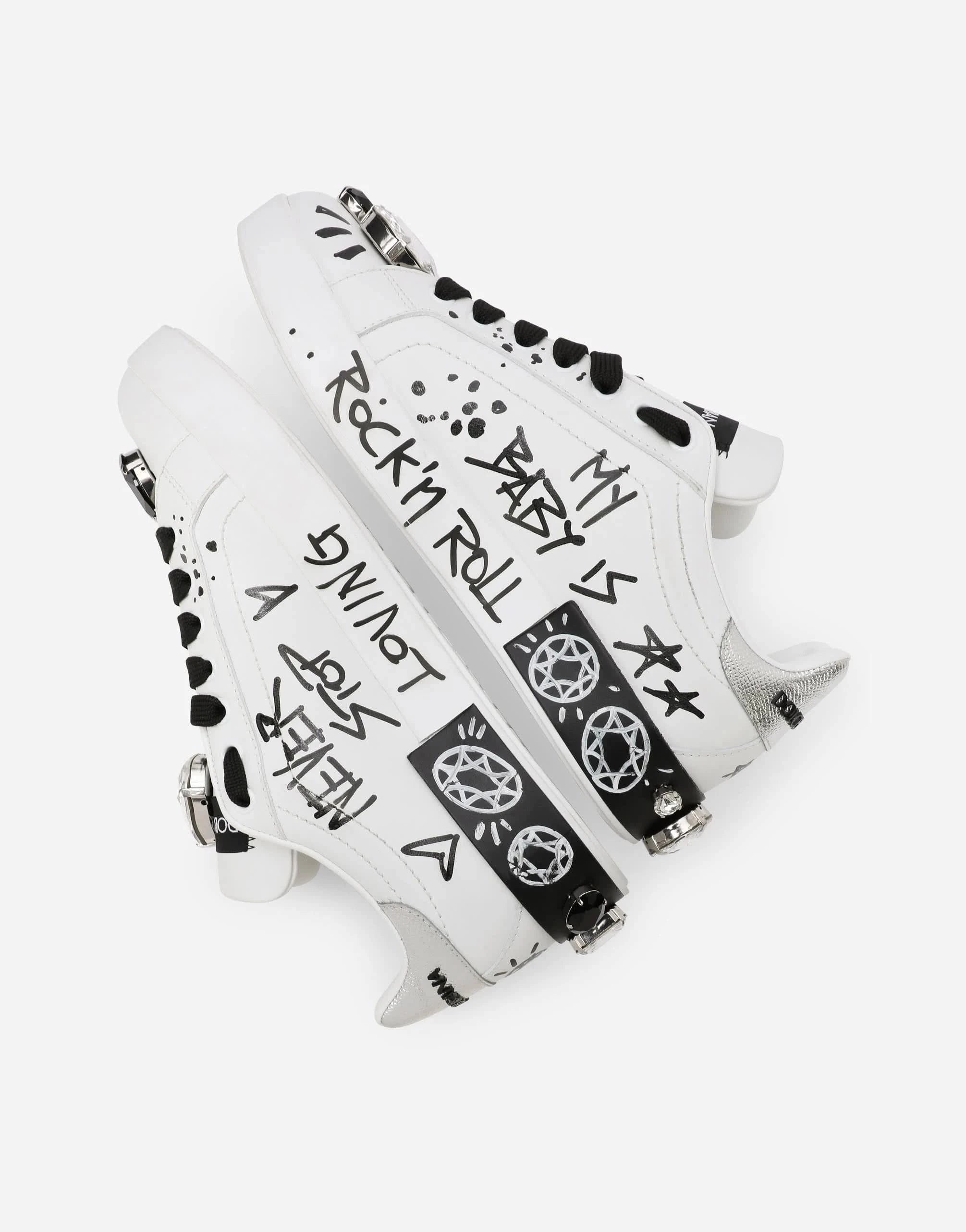 Dolce & Gabbana Portofino Crystal-Embellished Sneakers