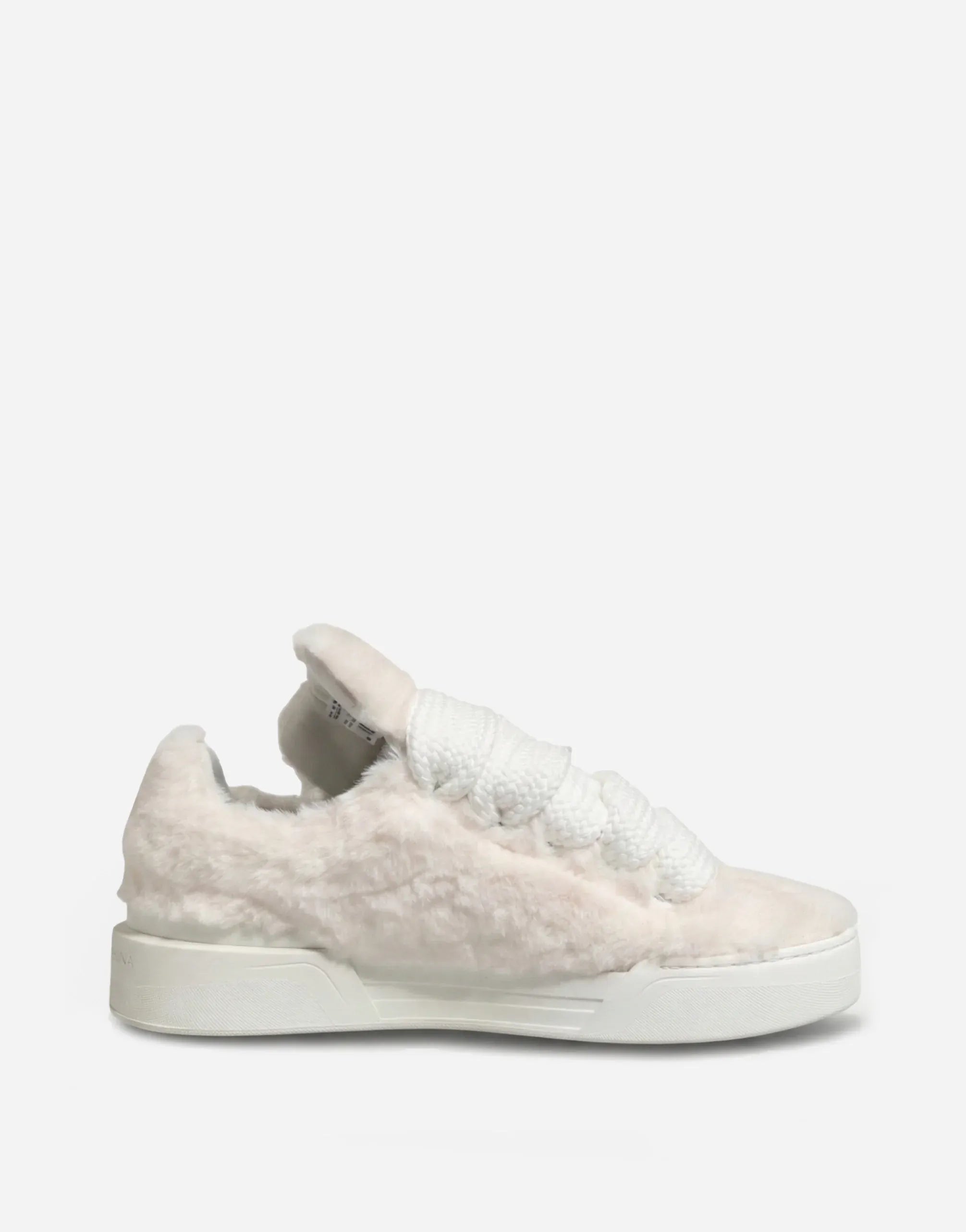 Dolce & Gabbana Portofino Faux Shearling Sneakers