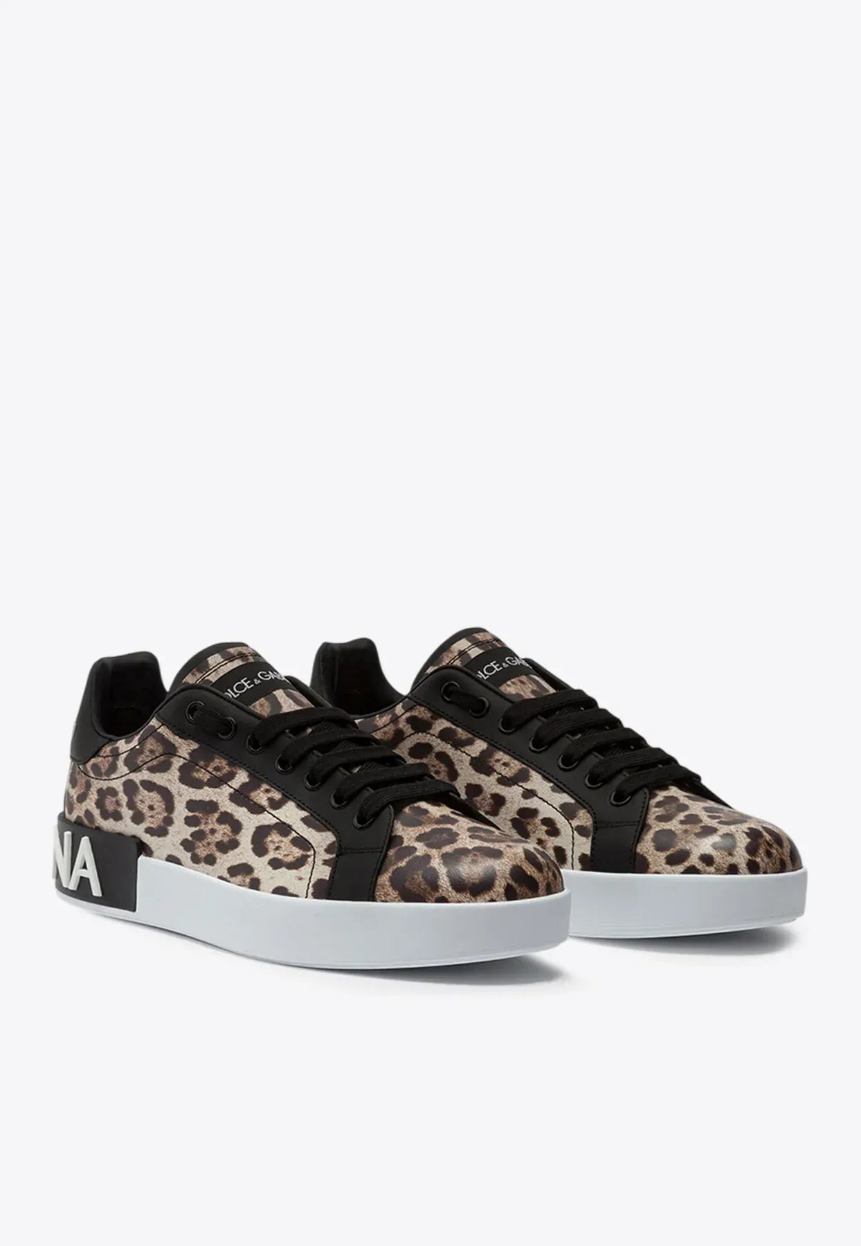 Dolce & Gabbana Portofino Leopard-Print Sneakers