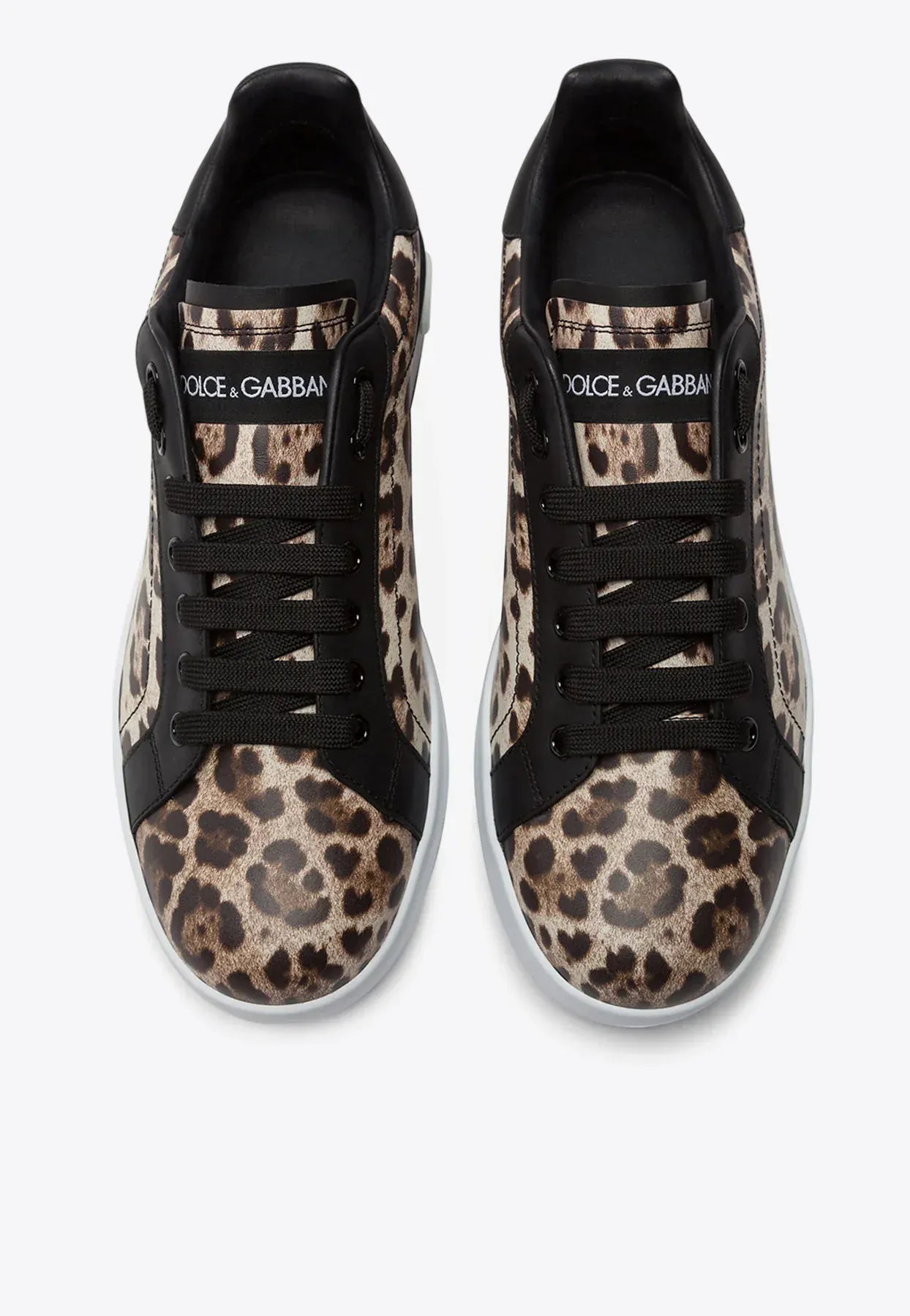 Dolce & Gabbana Portofino Leopard-Print Sneakers