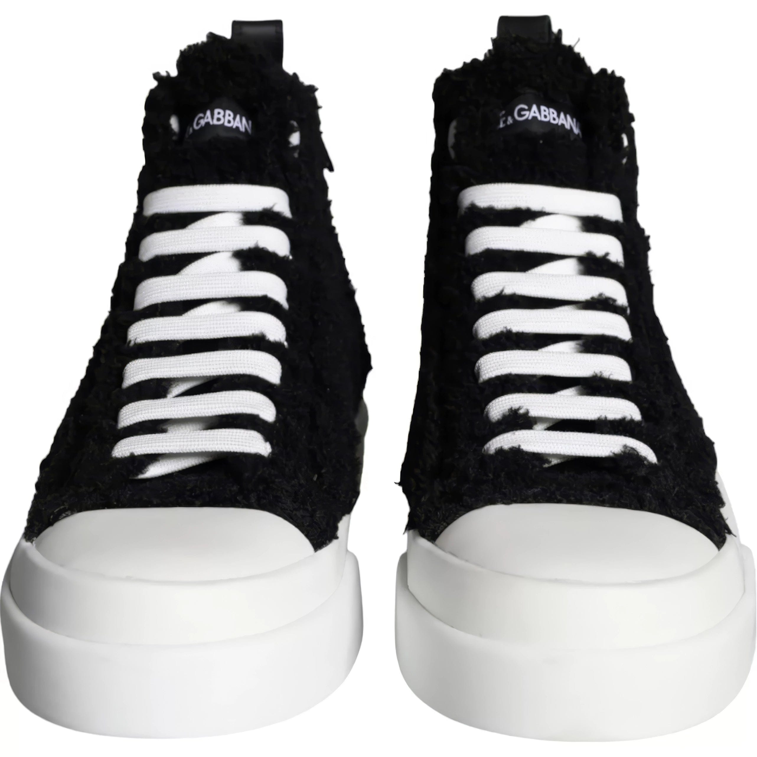 Dolce & Gabbana Portofino Mid-Top Sneakers With Fur