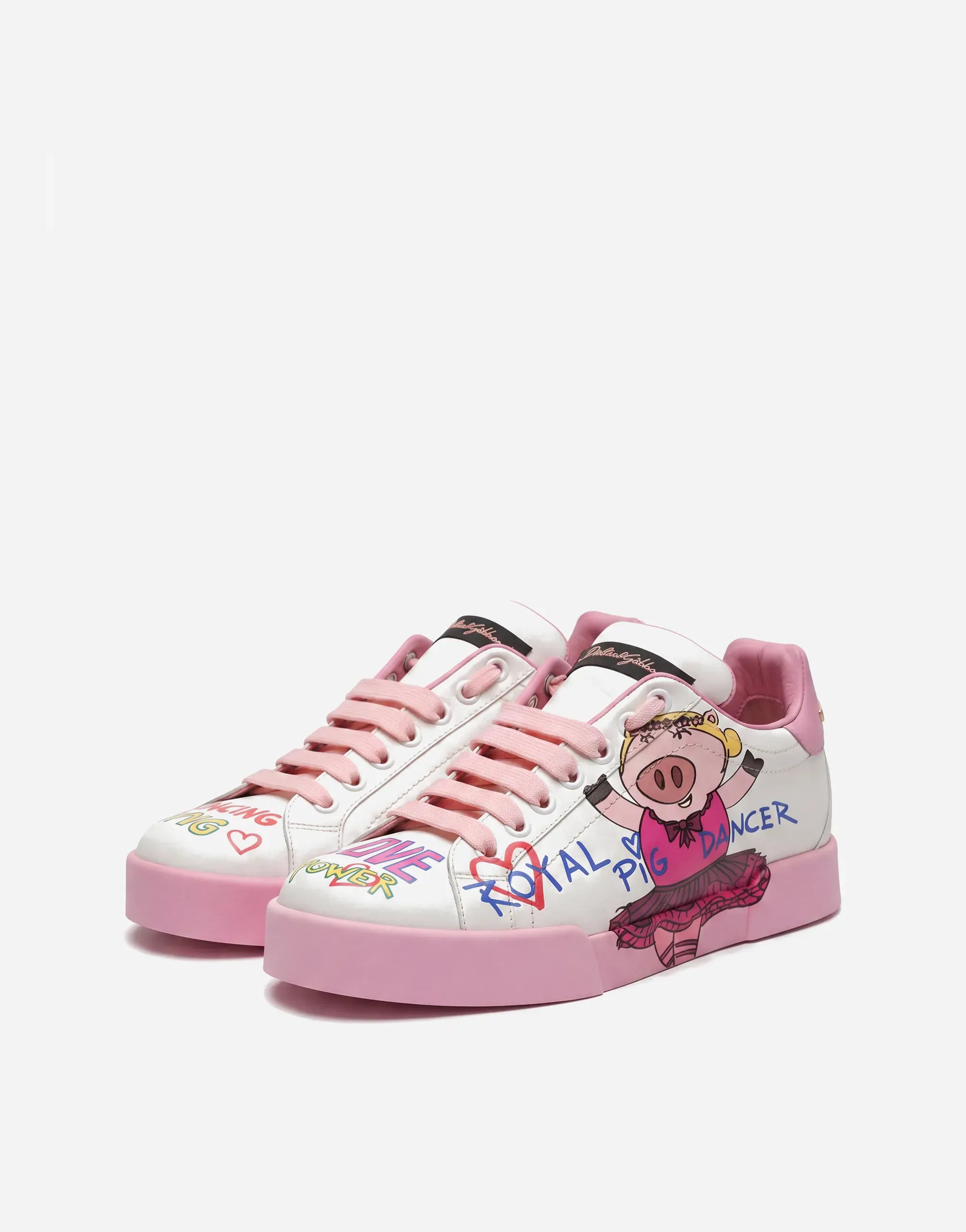 Dolce & Gabbana Dolce & Gabbana Portofino Pig-Print Sneakers