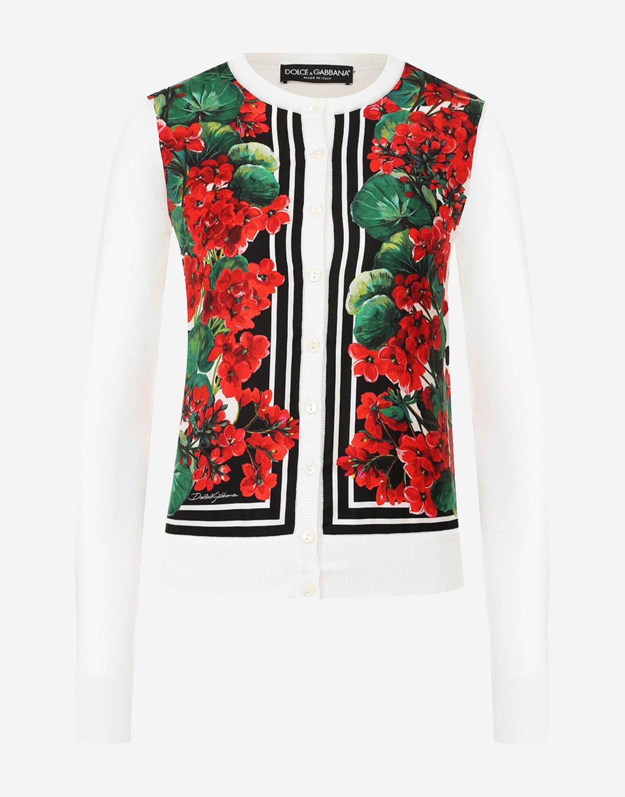 Dolce & Gabbana Portofino Print Silk Cardigan