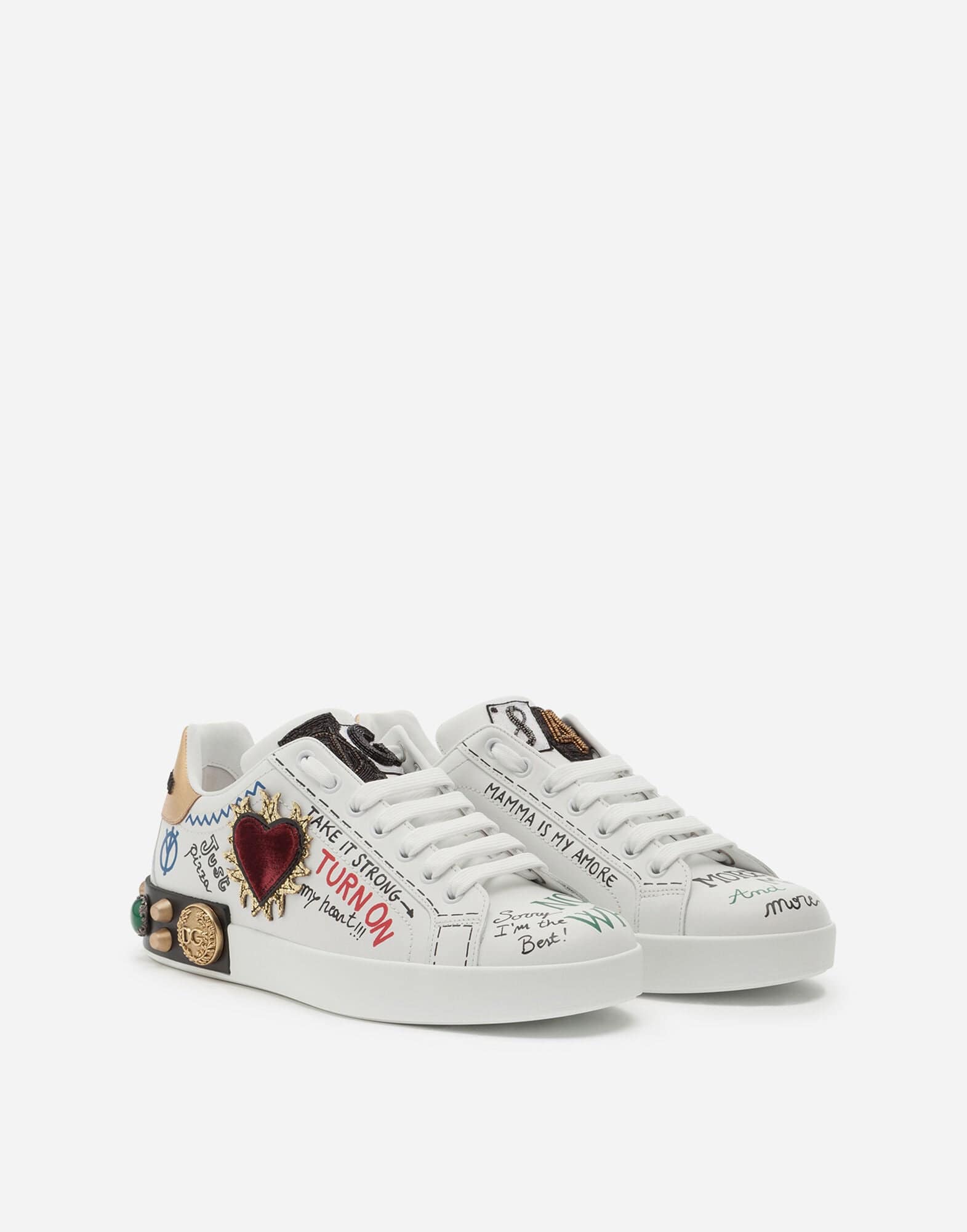 Dolce & Gabbana Portofino Printed Sneakers