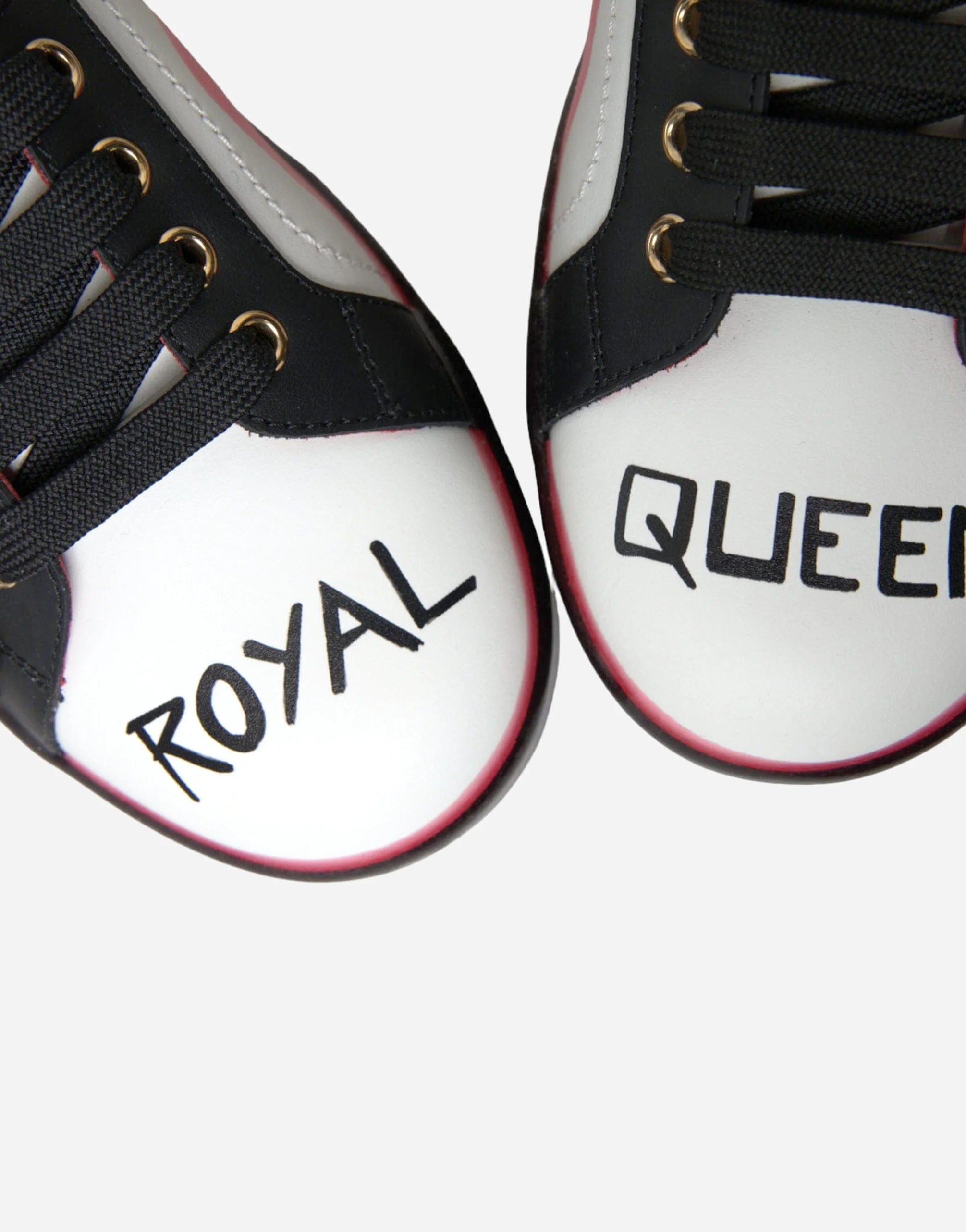Dolce & Gabbana Portofino Royal Queen Heart Jeweled Sneakers