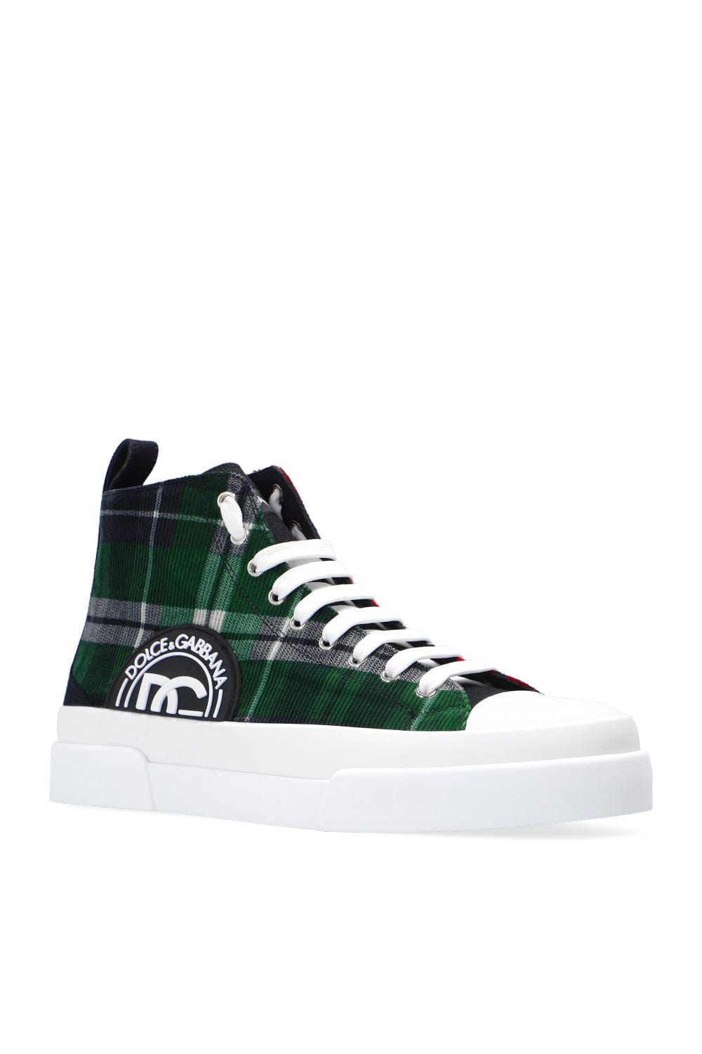 Dolce & Gabbana Portofino Tartan-Print Sneakers