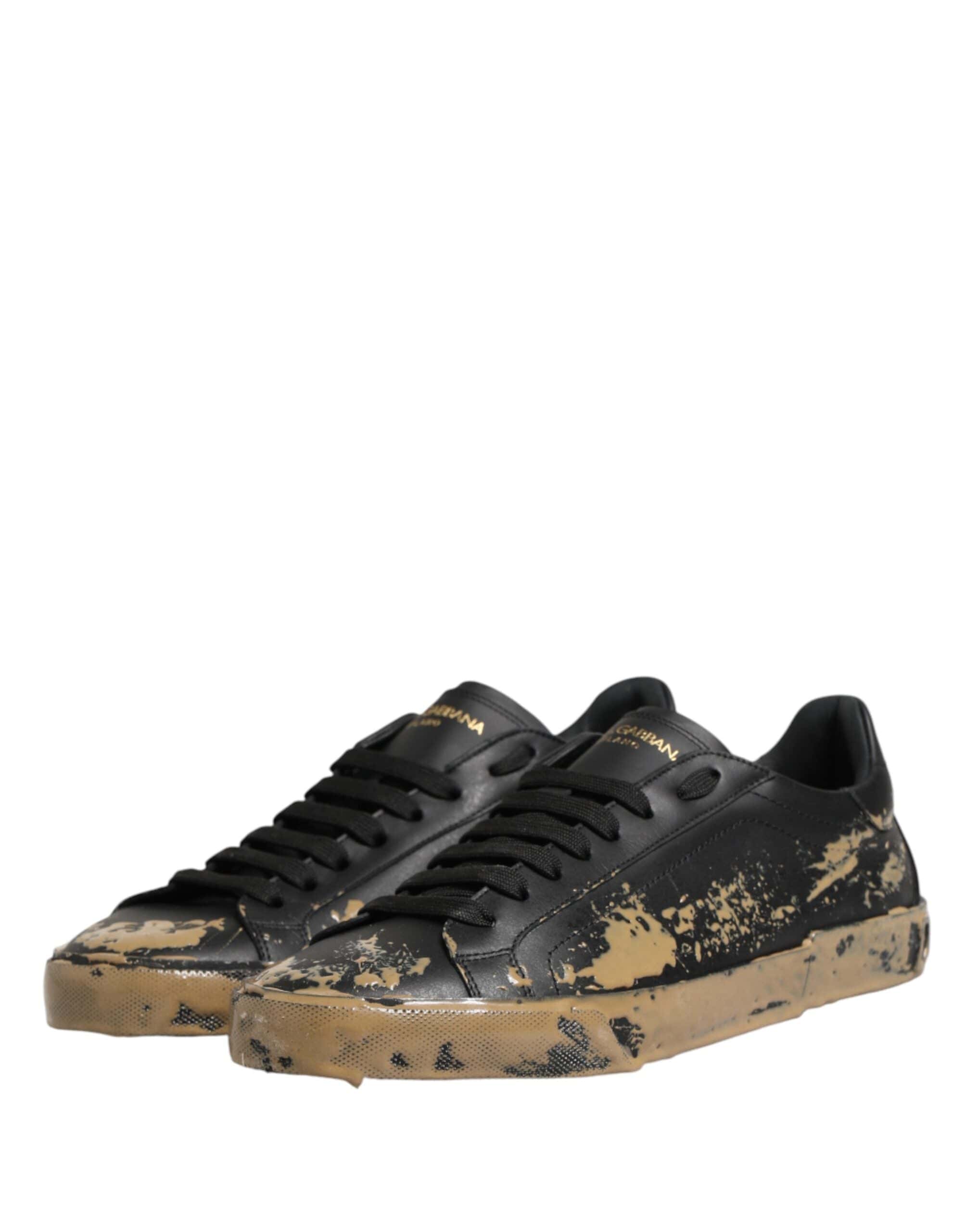 Dolce & Gabbana Portofino Vintage Leather Sneakers - alternate view