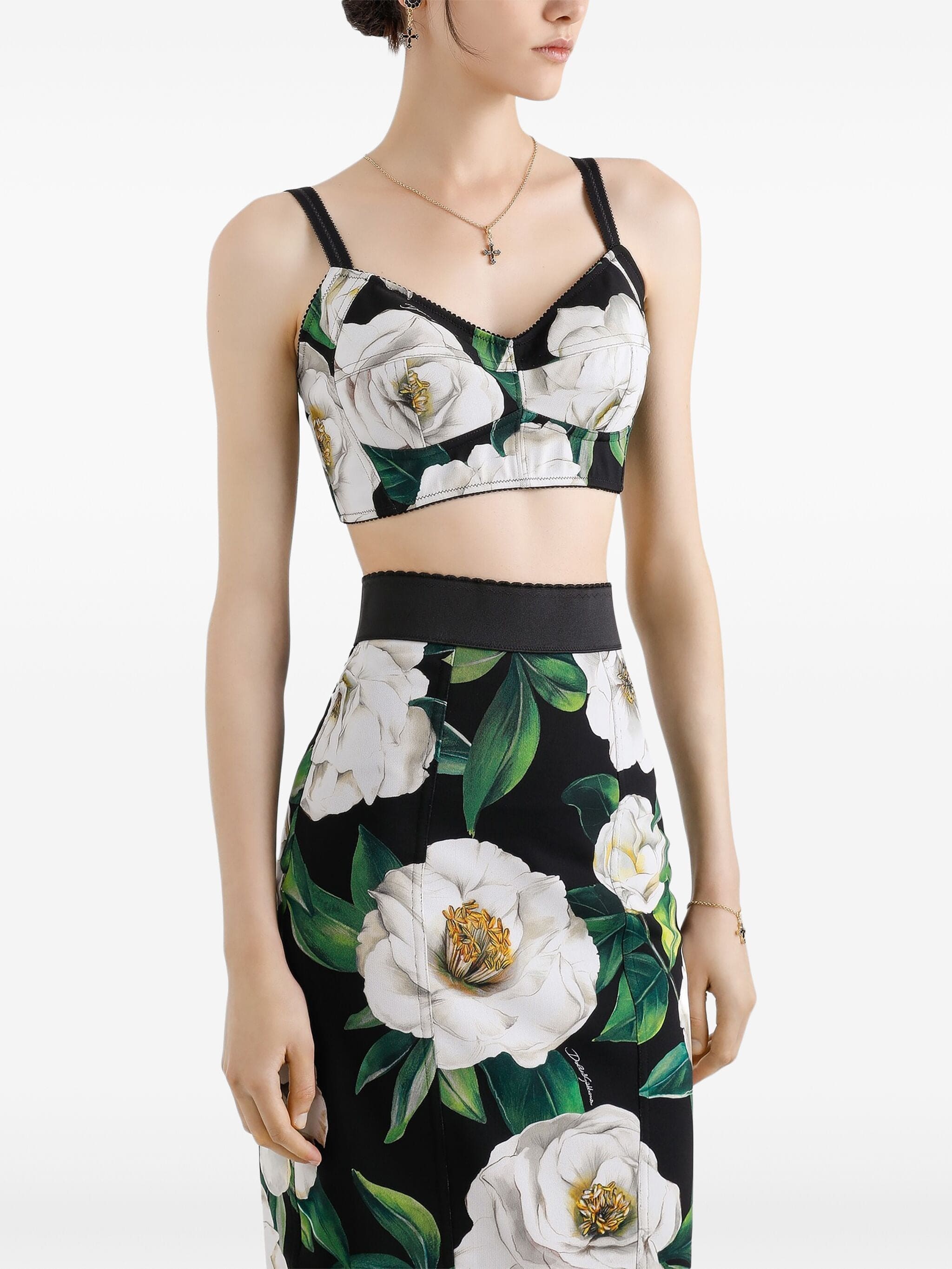 Dolce & Gabbana Printed Bustier Top