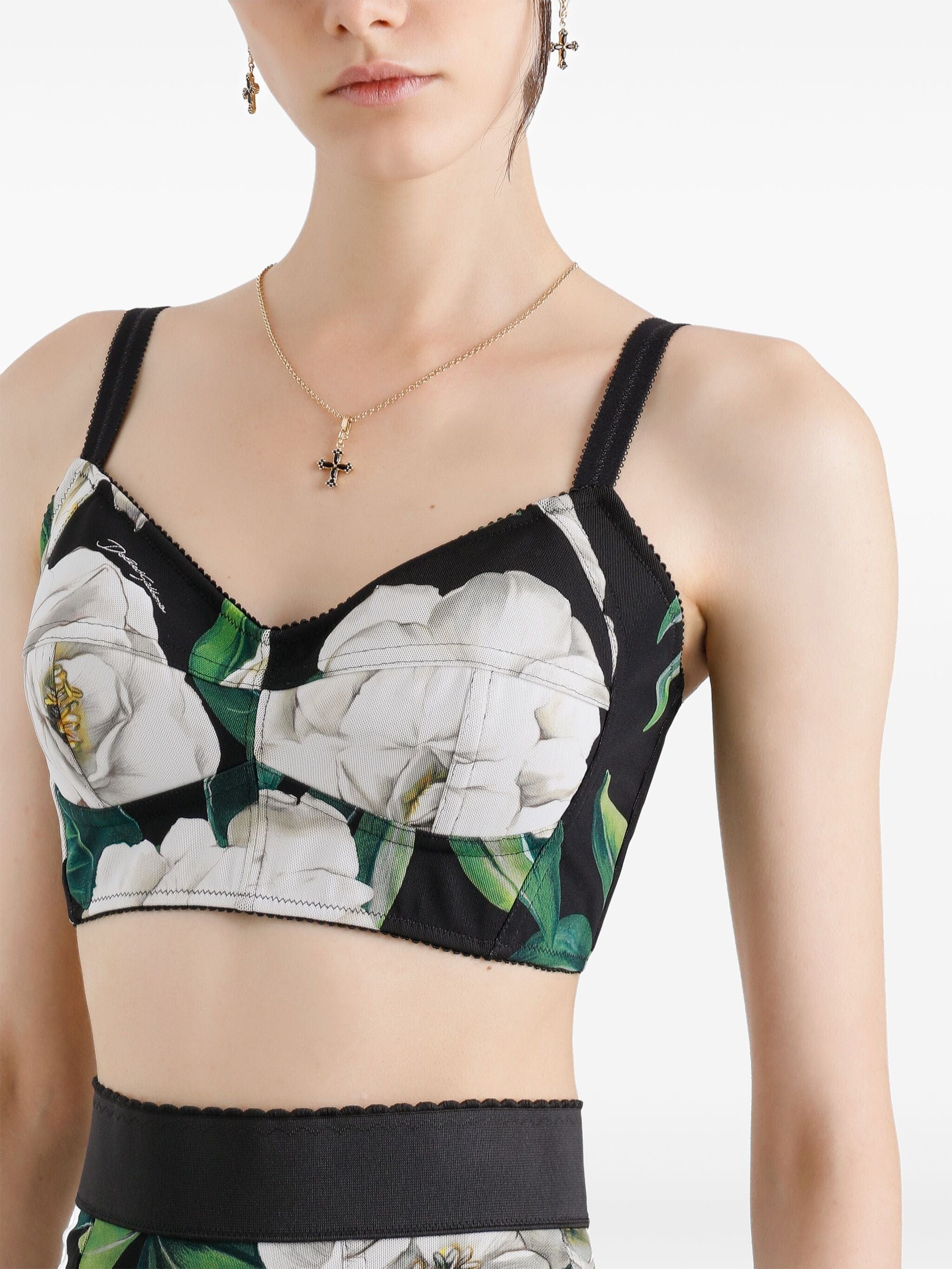 Dolce & Gabbana Printed Bustier Top