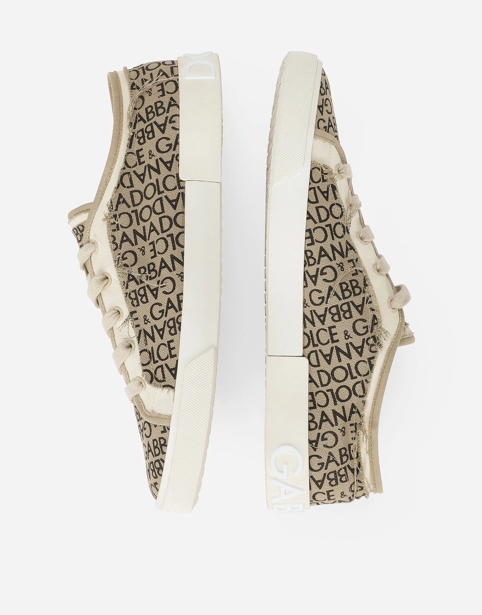 Dolce & Gabbana Printed Canvas Portofino Vintage Sneakers