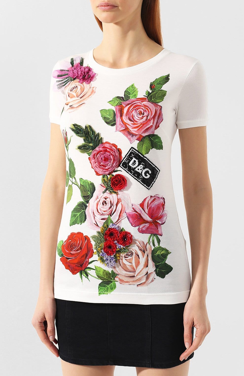 Dolce & Gabbana Printed Cotton Floral T-Shirt