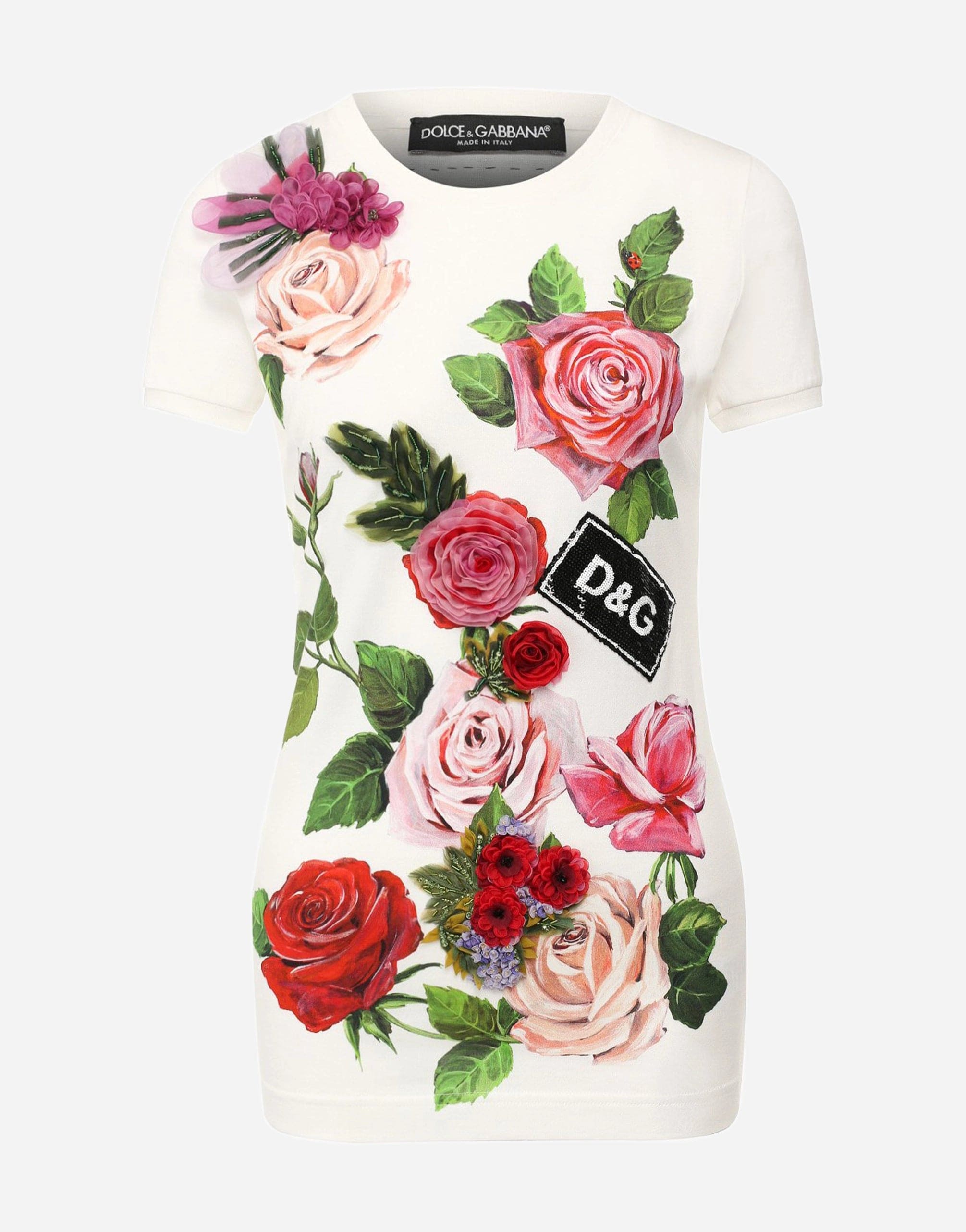 Dolce & Gabbana Printed Cotton Floral T-Shirt